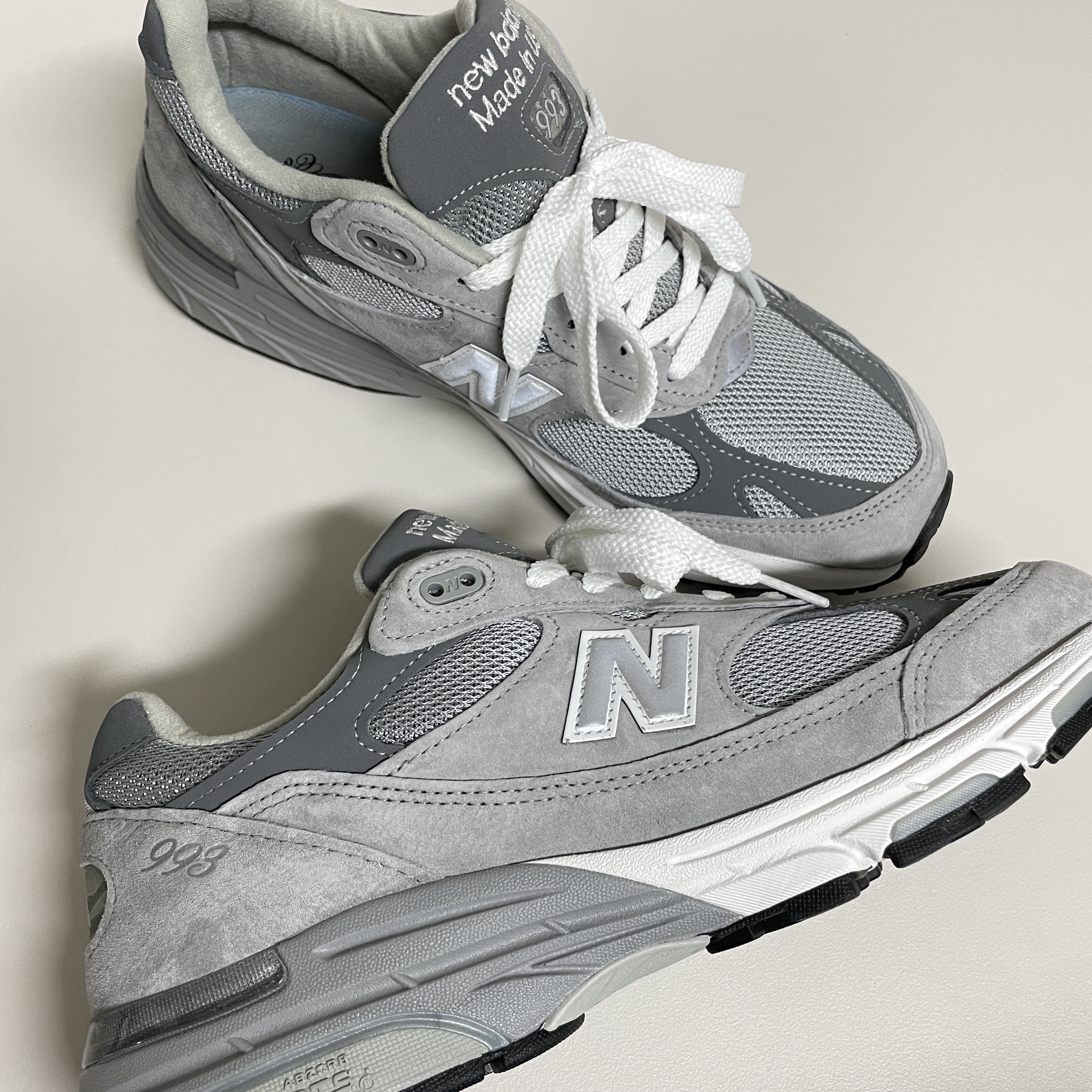 New Balance 993 Made in USA Grey - D Standard 착용 스타일
