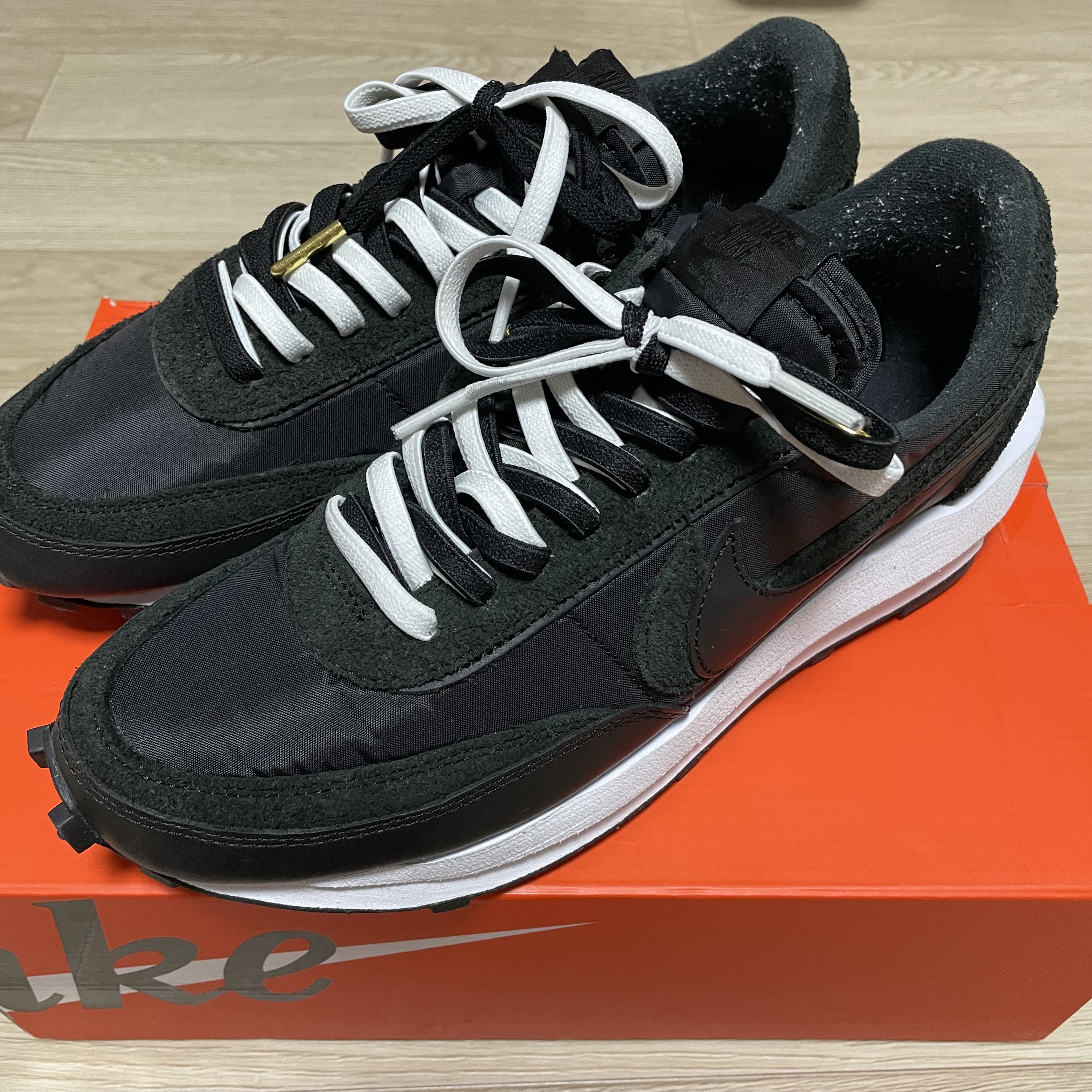 Nike x Sacai LDWaffle Black Nylon 착용 스타일