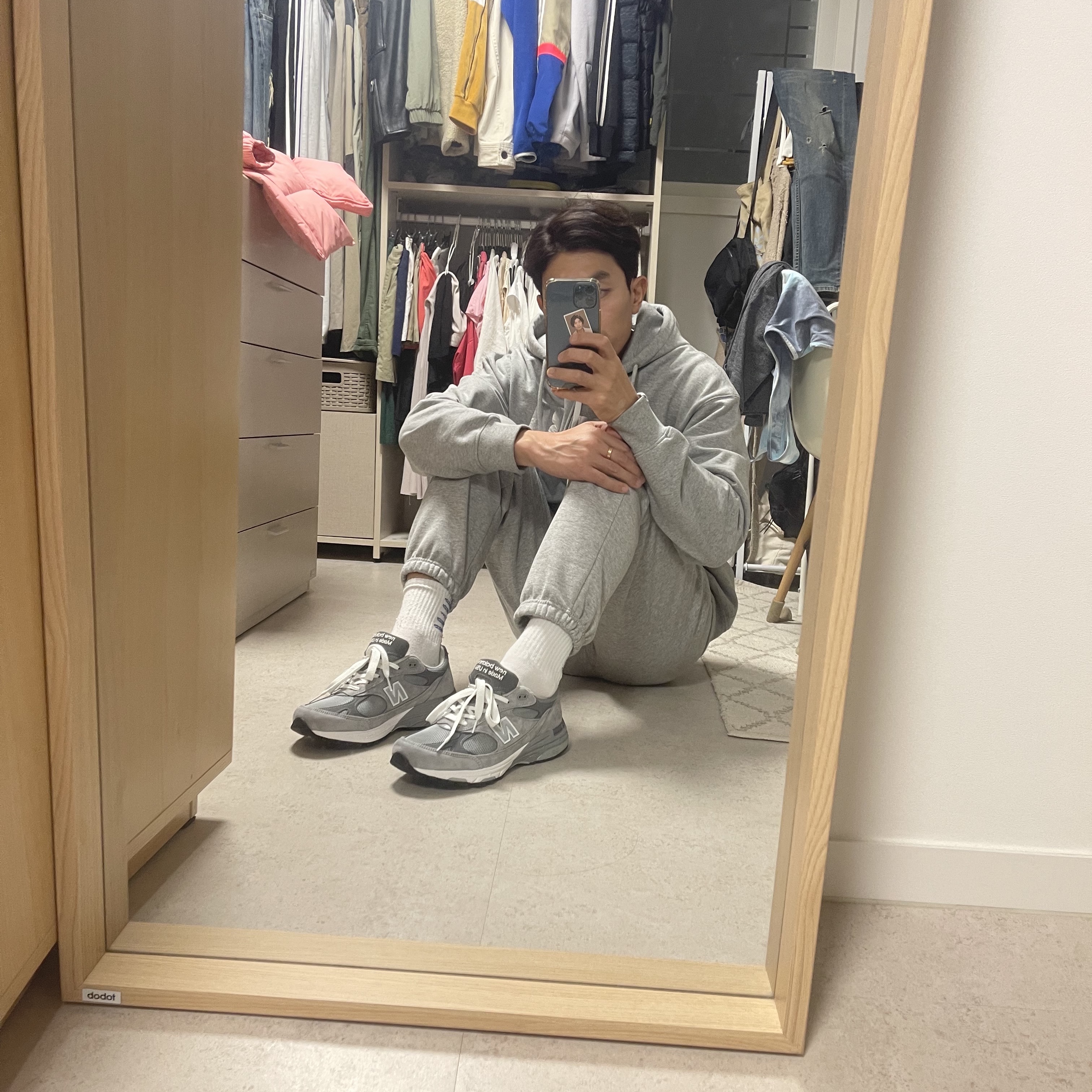 New Balance 993 Made in USA Grey - D Standard 착용 스타일