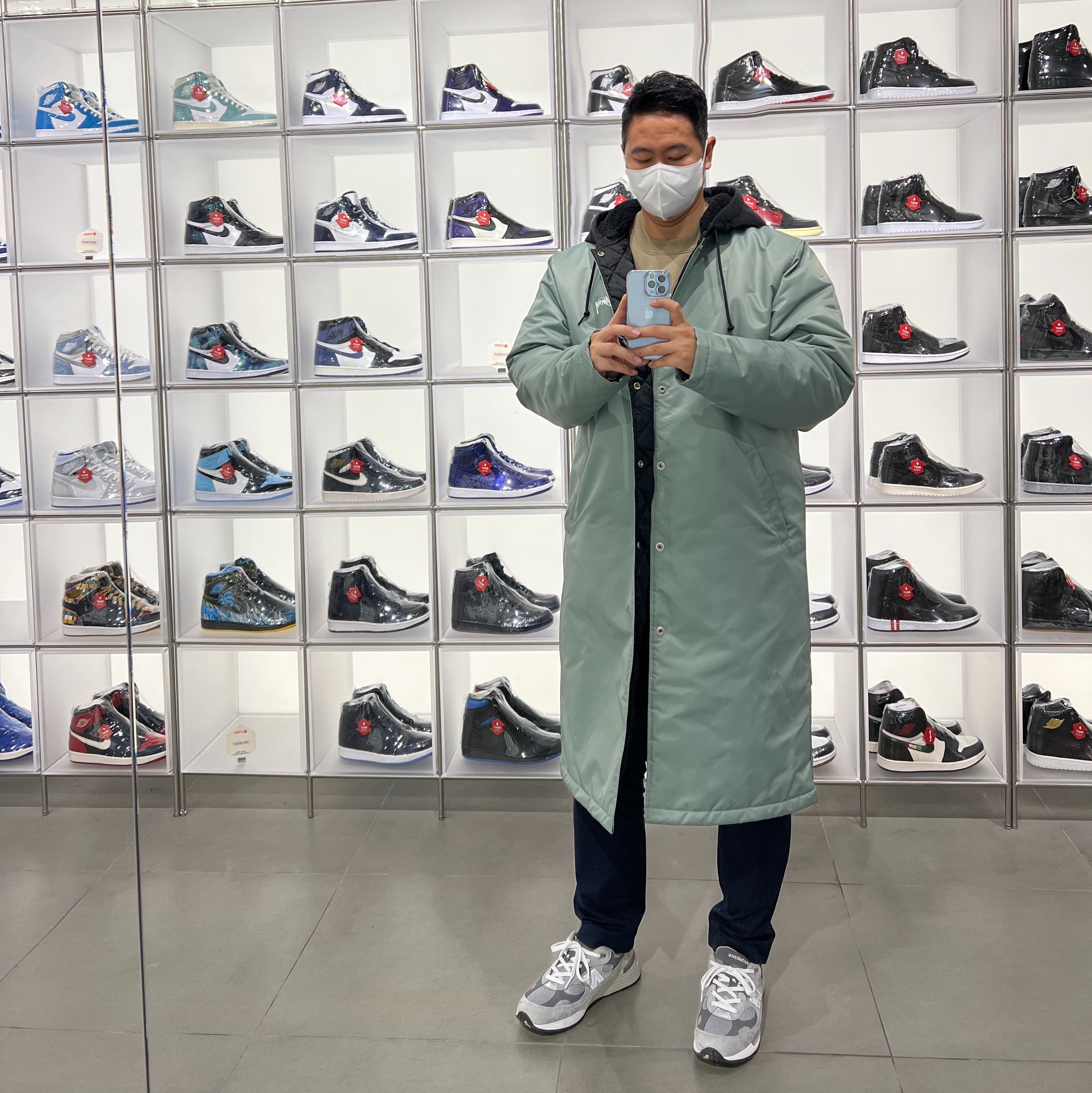 New Balance 992 Made in USA Grey - D Standard 착용 스타일 - 1