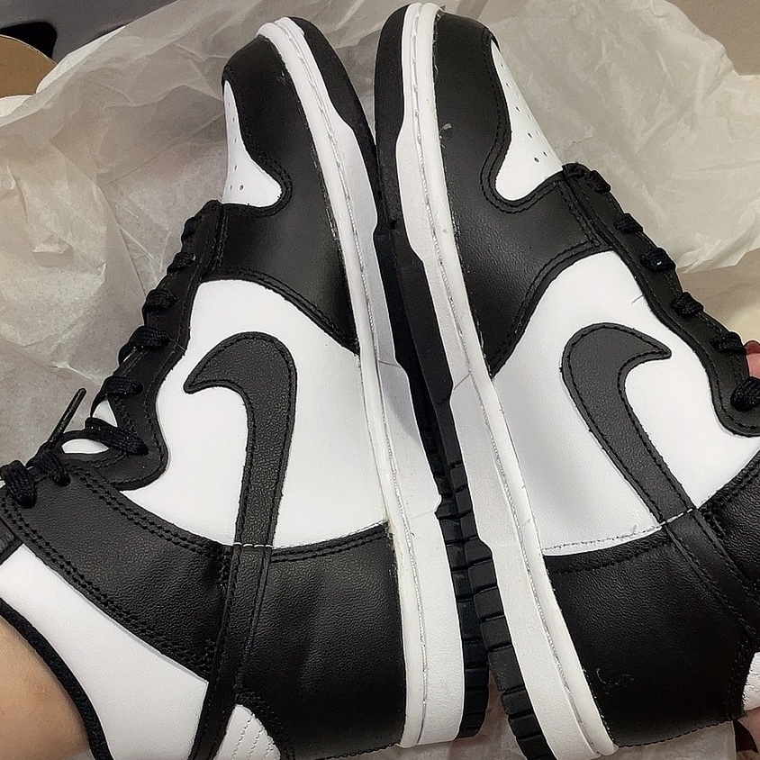 (W) Nike Dunk High Black and White, Nike Dunk High Retro Black and White 착용 스타일