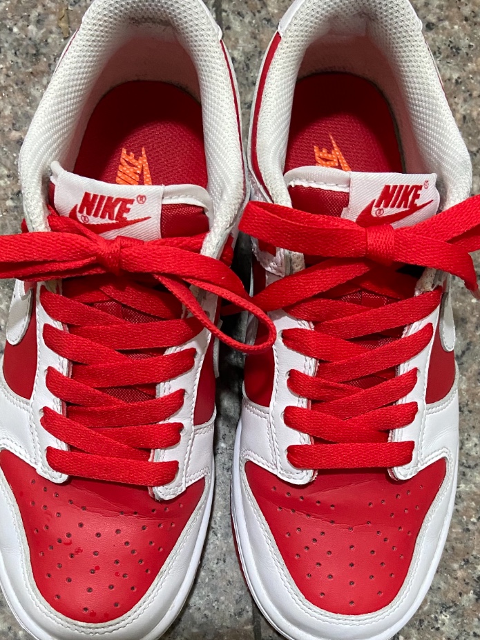 (GS) Nike Dunk Low Retro Championship Red 착용 스타일 - 1
