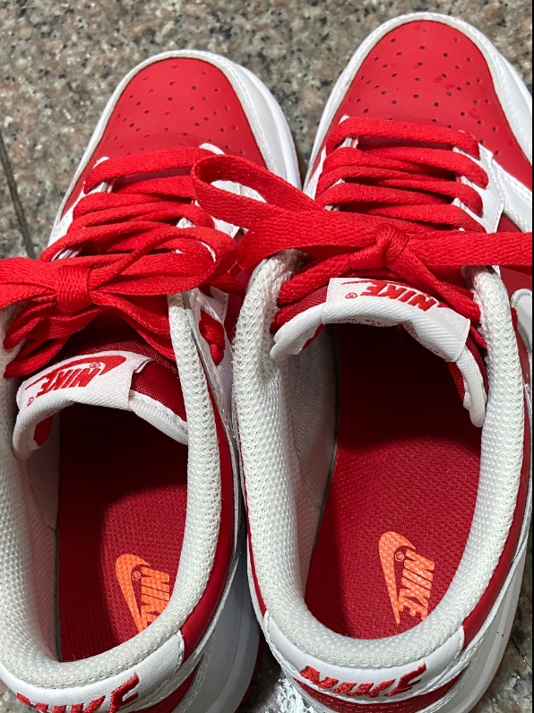 (GS) Nike Dunk Low Retro Championship Red 착용 스타일 - 3
