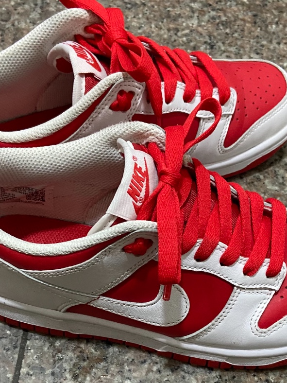 (GS) Nike Dunk Low Retro Championship Red 착용 스타일 - 5