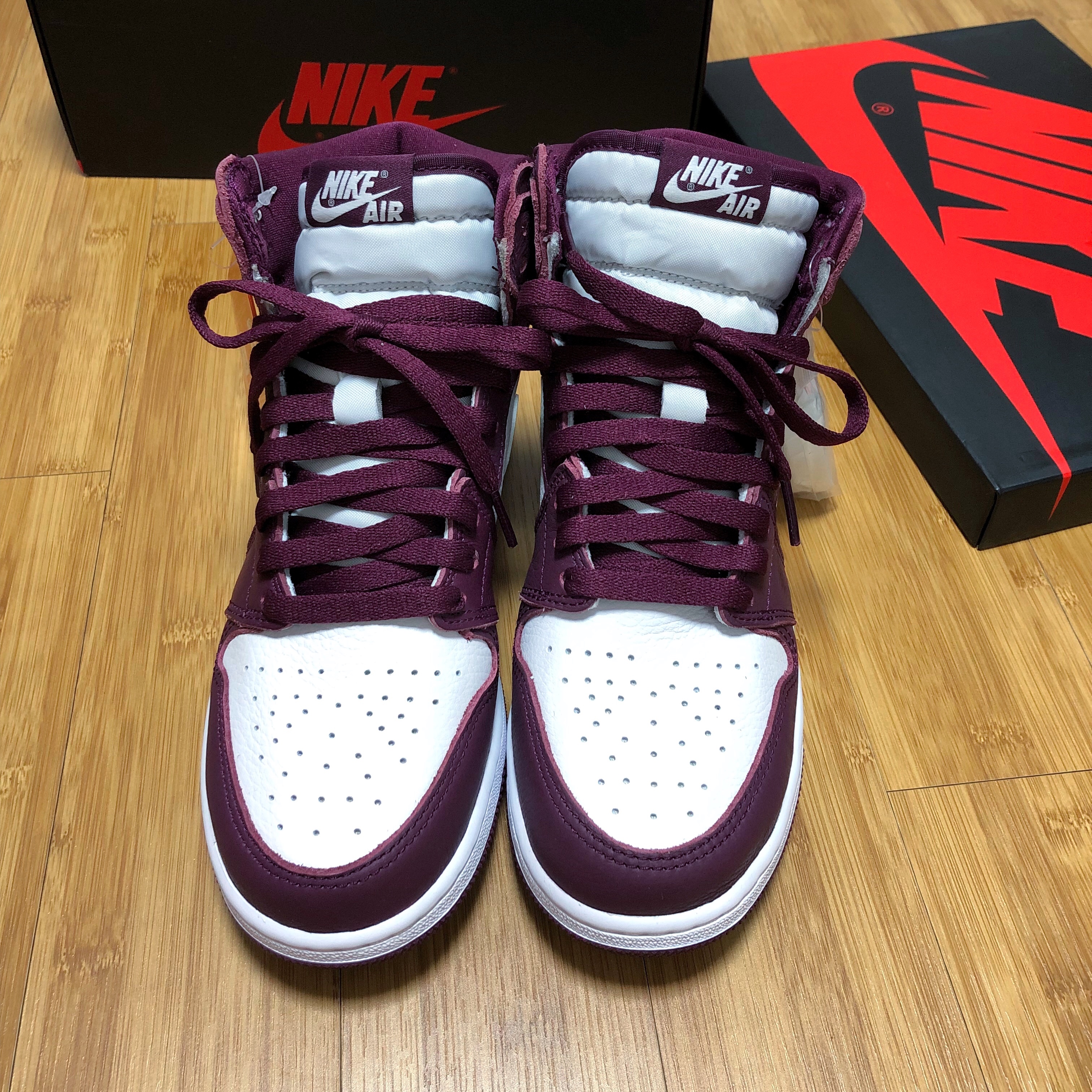 (GS) Jordan 1 Retro High OG Bordeaux 착용 스타일 - 2