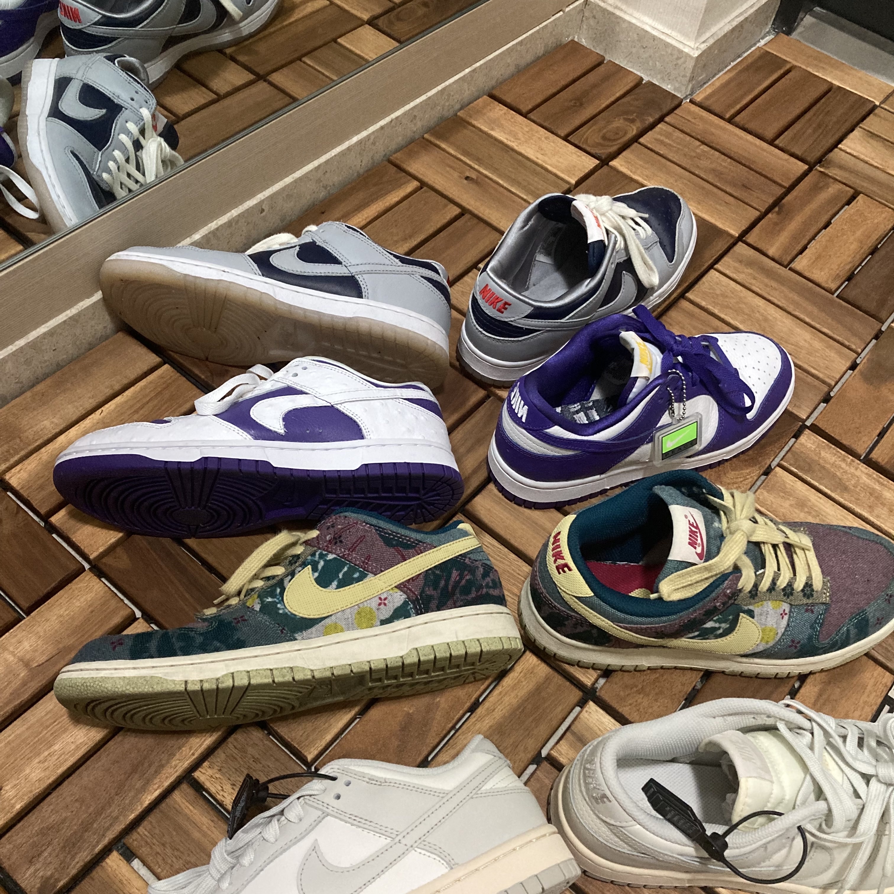 (W) Nike Dunk Low Light Bone, Nike Dunk Low SP Community Garden 착용 스타일
