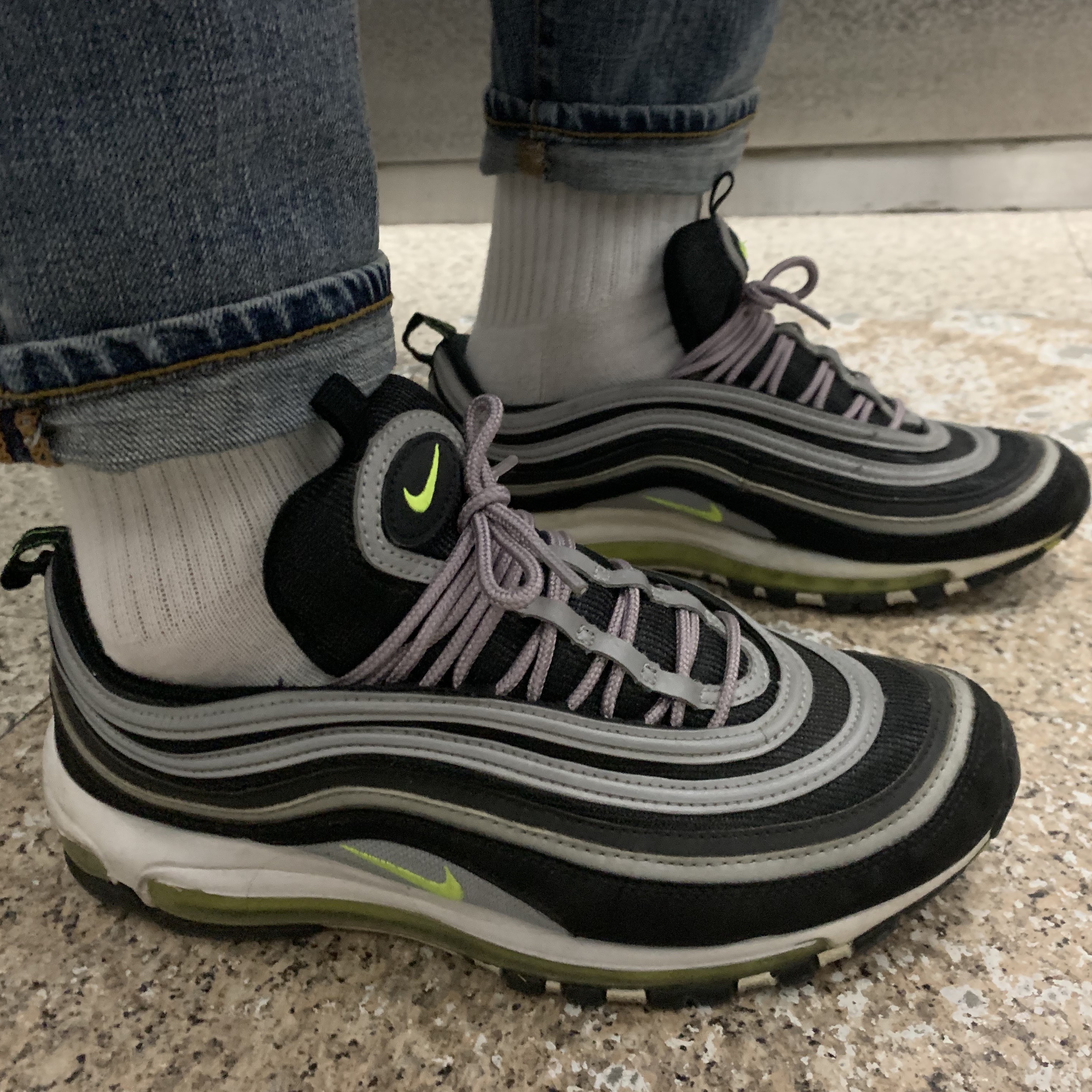 Nike Air Max 97 OG Black Volt Asia 착용 스타일