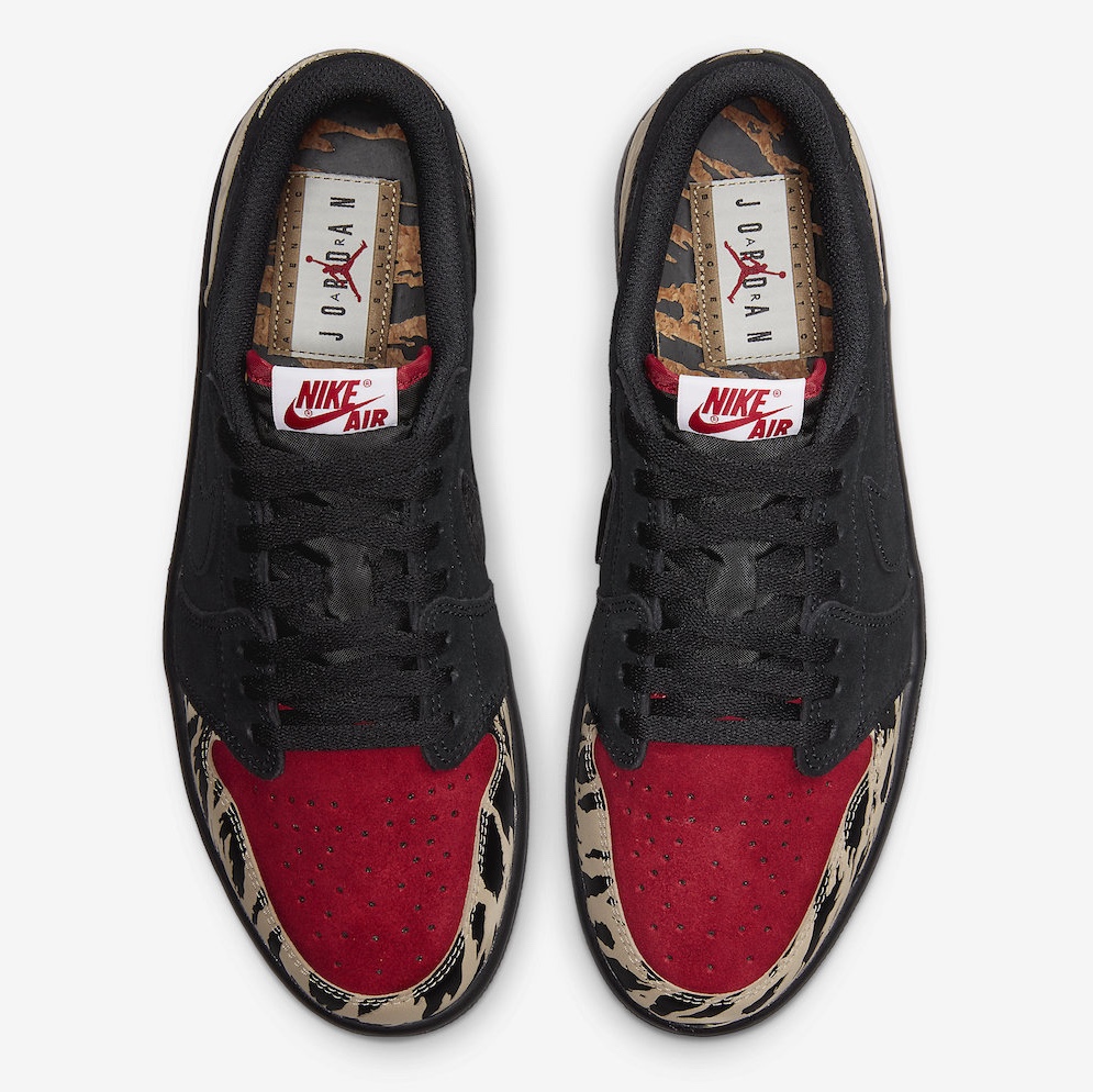 Jordan 1 x SoleFly Retro Low OG SP Black and Sport Red 착용 스타일 - 4