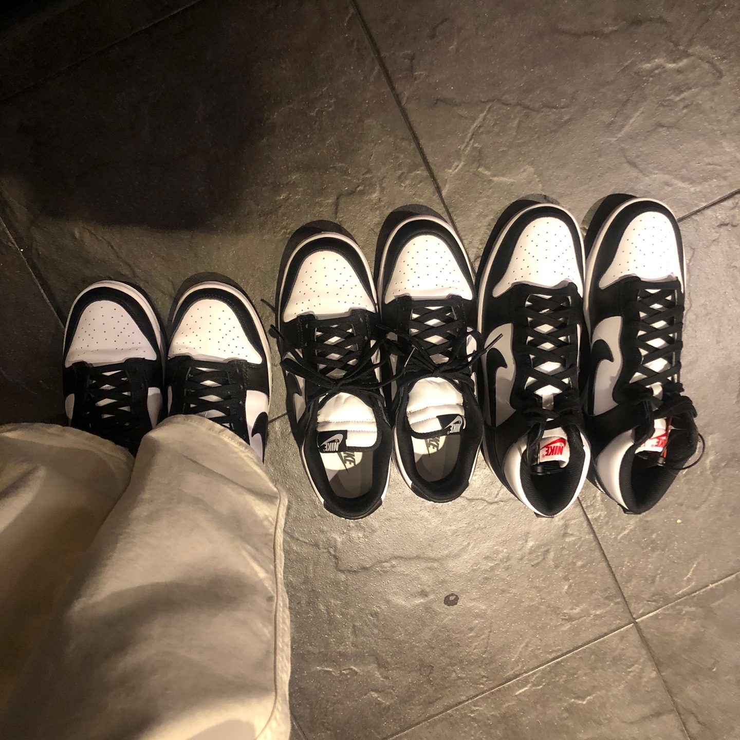 Nike Dunk Low Retro Black, Nike Dunk High Retro Black and White 착용 스타일