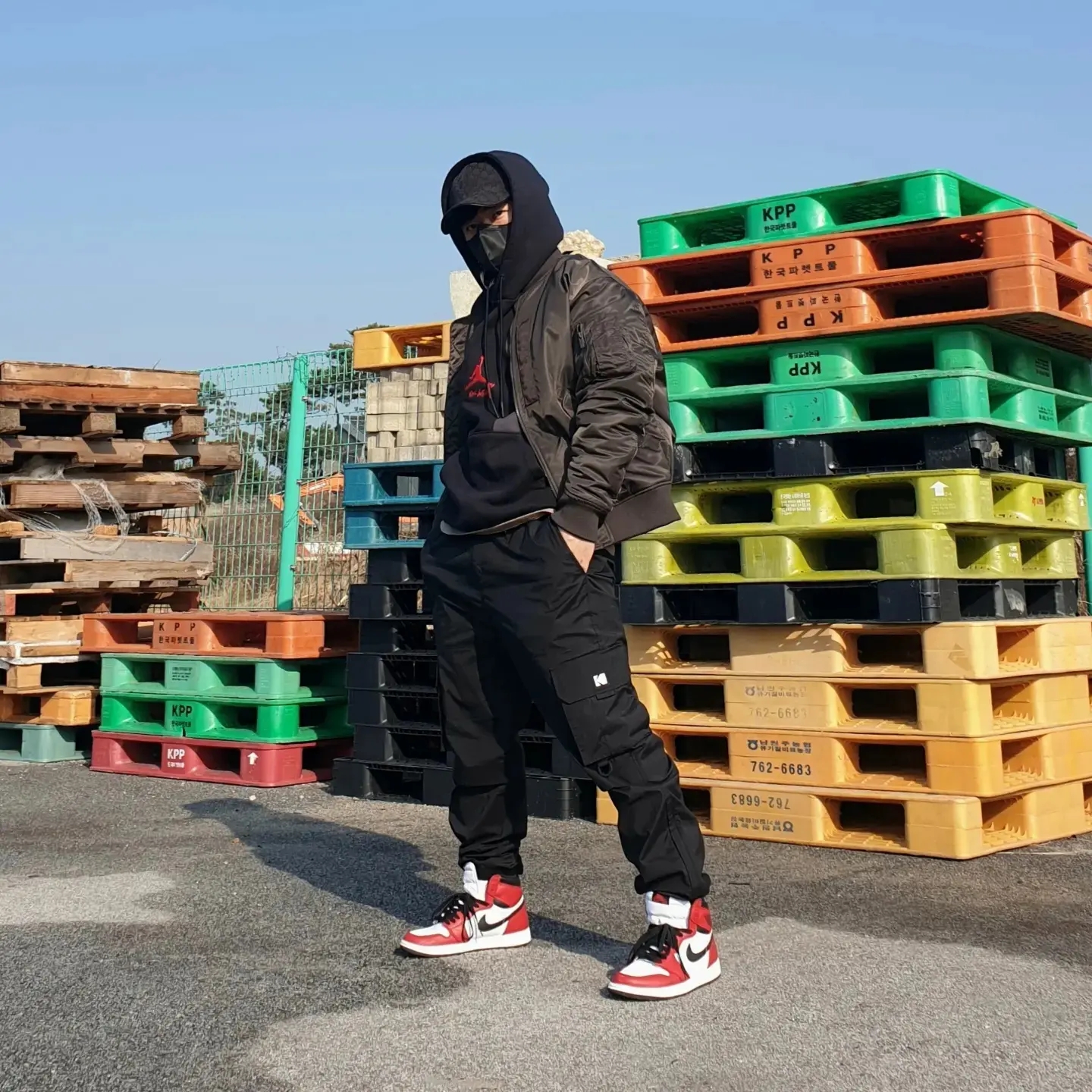Jordan x Off-White Fleece Pullover Hoodie Black - US/EU, Jordan 1 Retro High OG Chicago 2015 착용 스타일