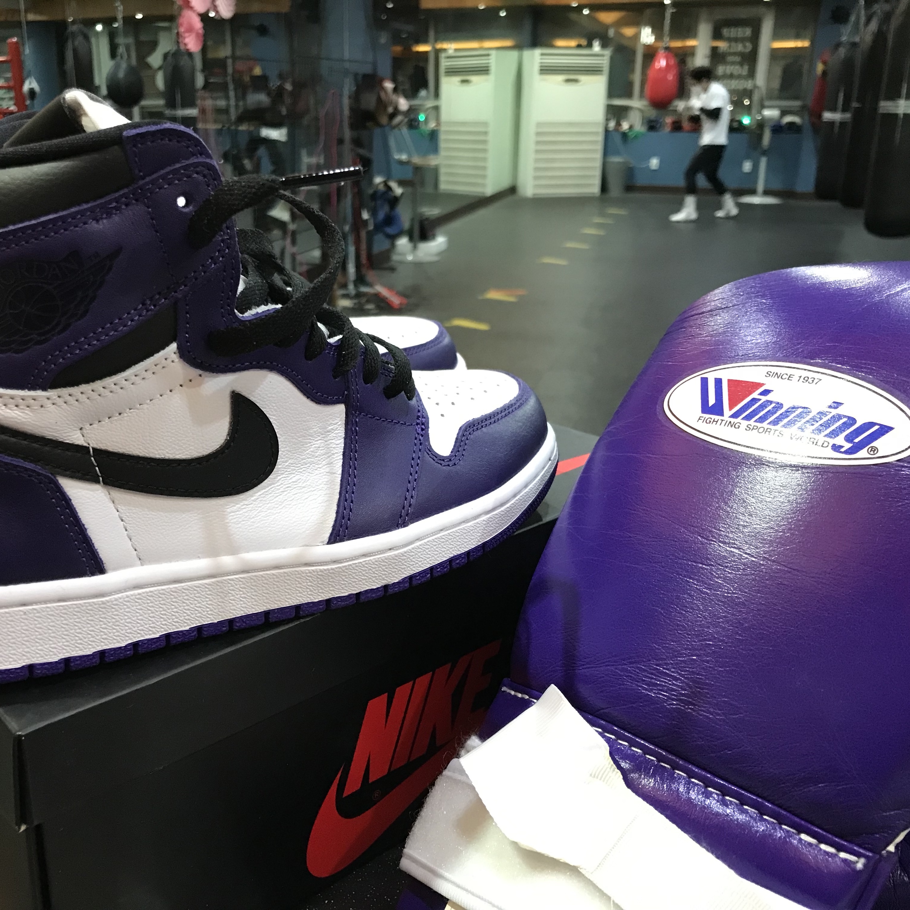 Jordan 1 Retro High OG Court Purple 2020 착용 스타일 - 1
