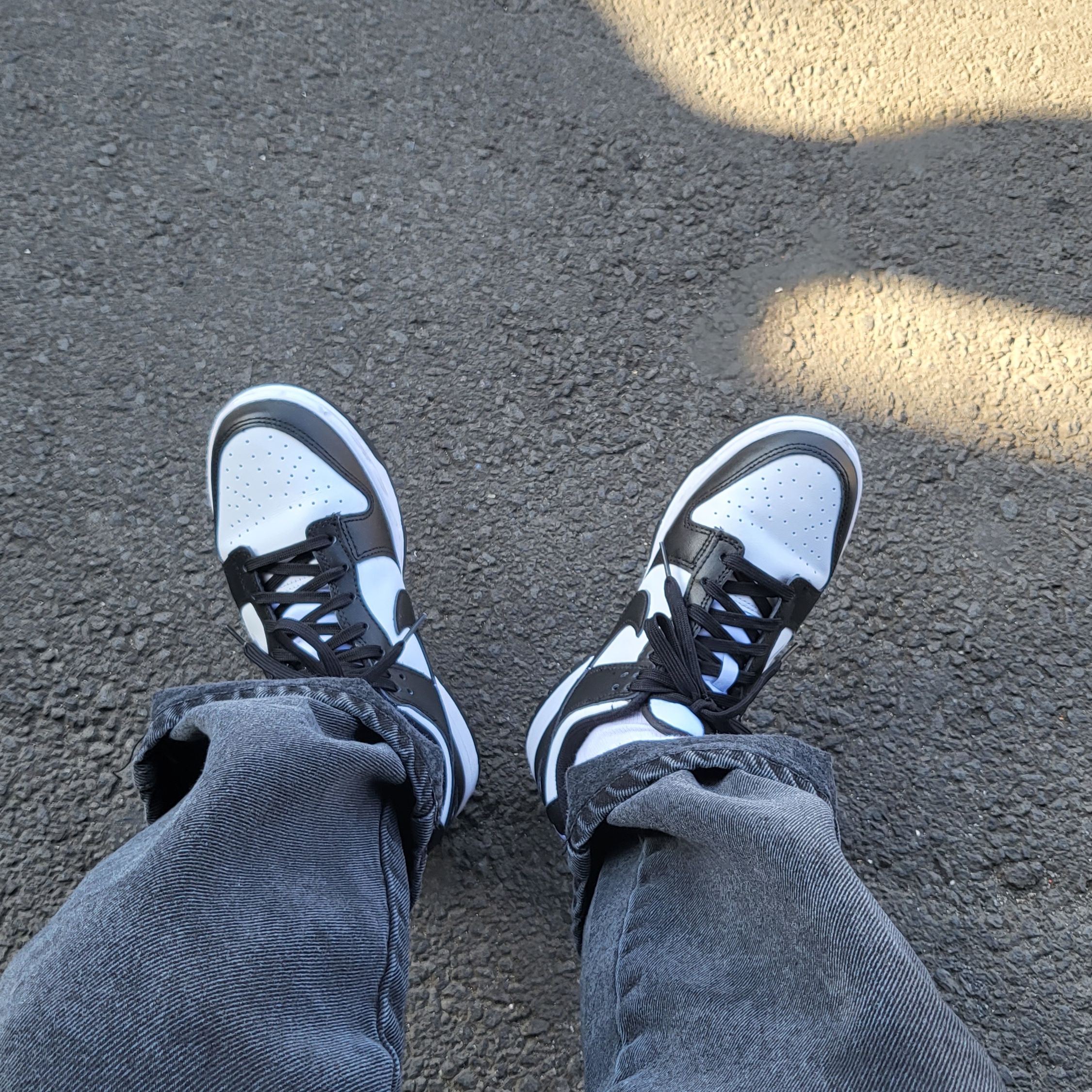 (W) Nike Dunk Low Black 착용 스타일