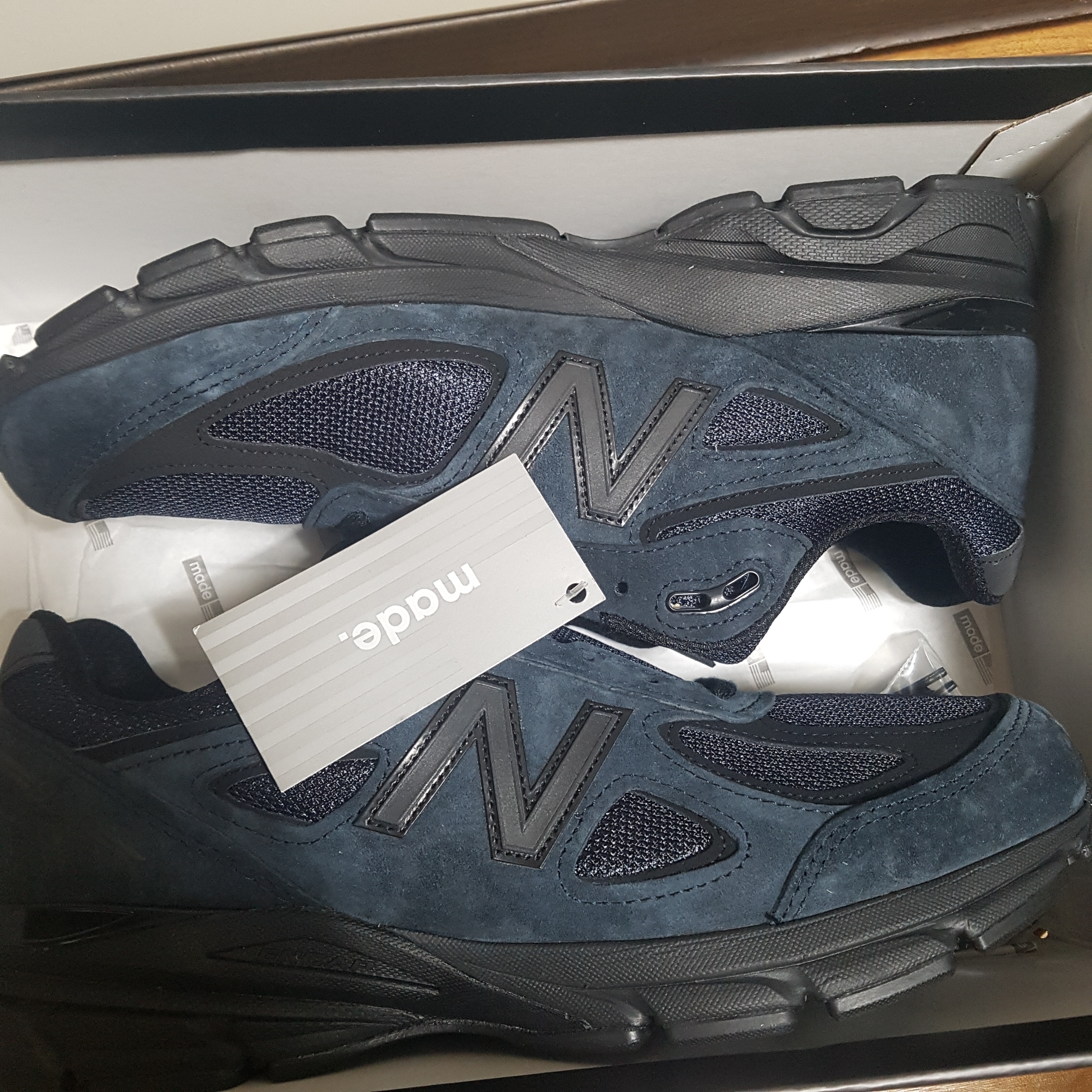 New Balance x JJJJound 990v4 Navy 착용 스타일