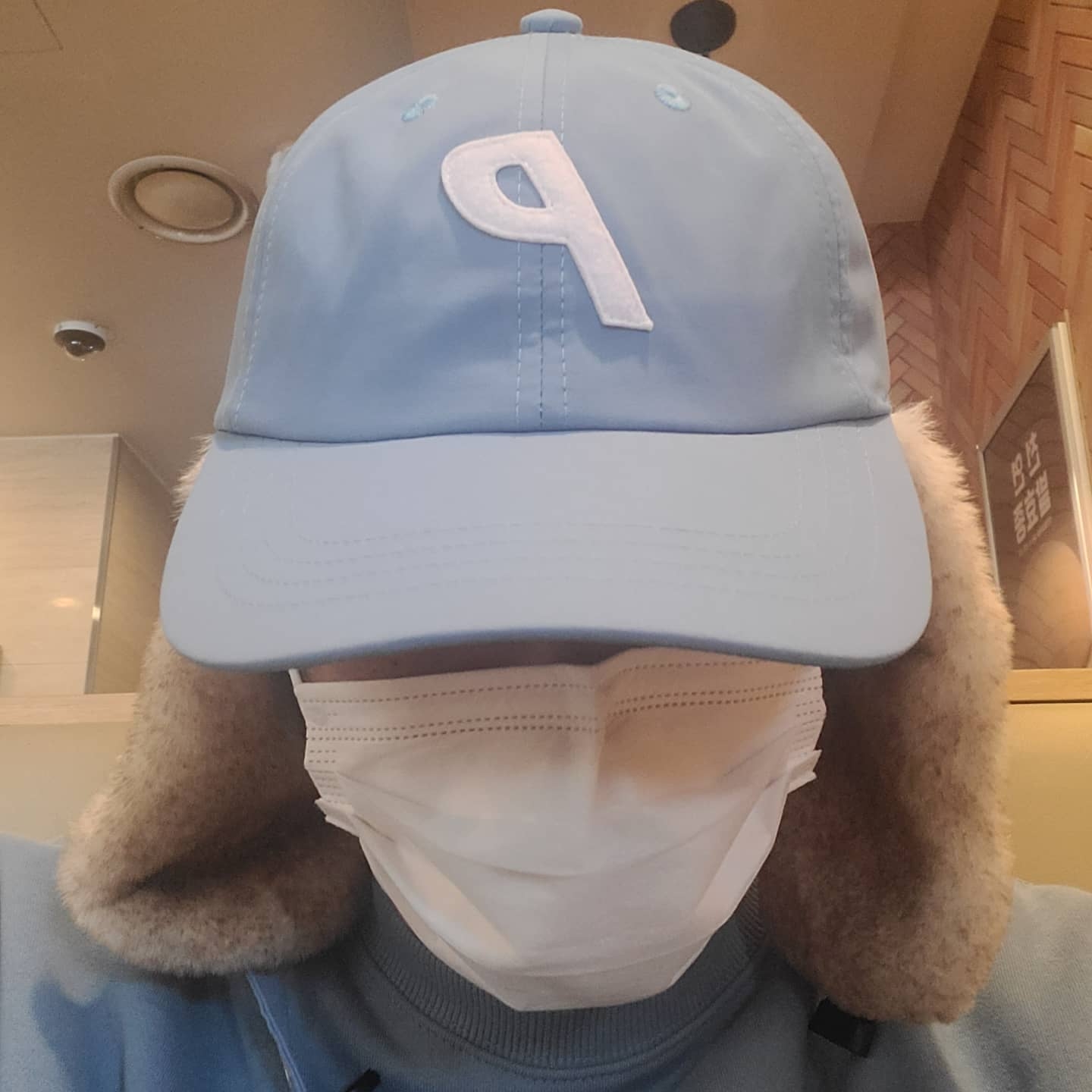Palace Dog Ear Shell 6-Panel Light Blue - 21FW 착용 스타일 - 2