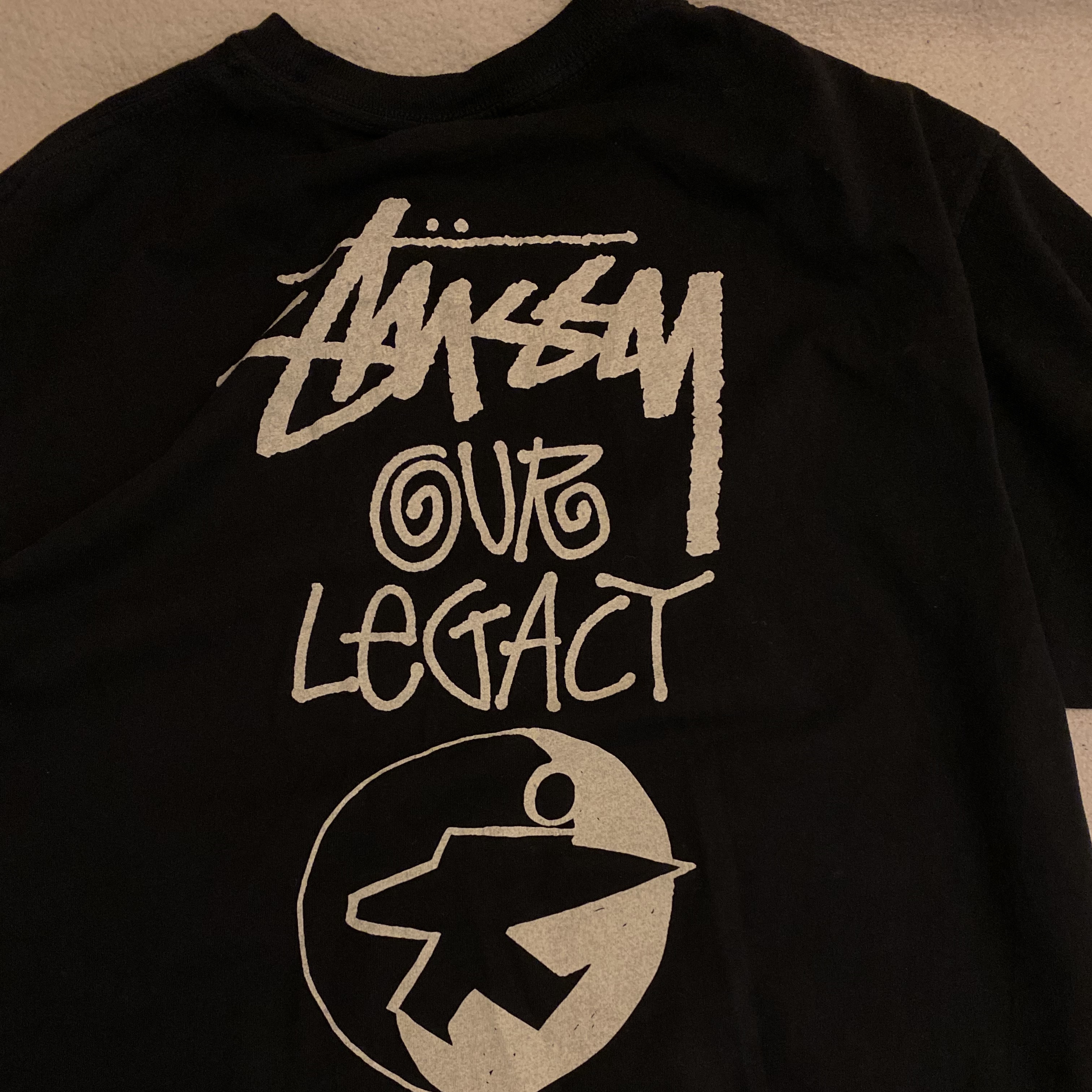 Stussy x Our Legacy Surfman Pig. Dyed T-Shirt Black - 21FW 착용 스타일 - 1