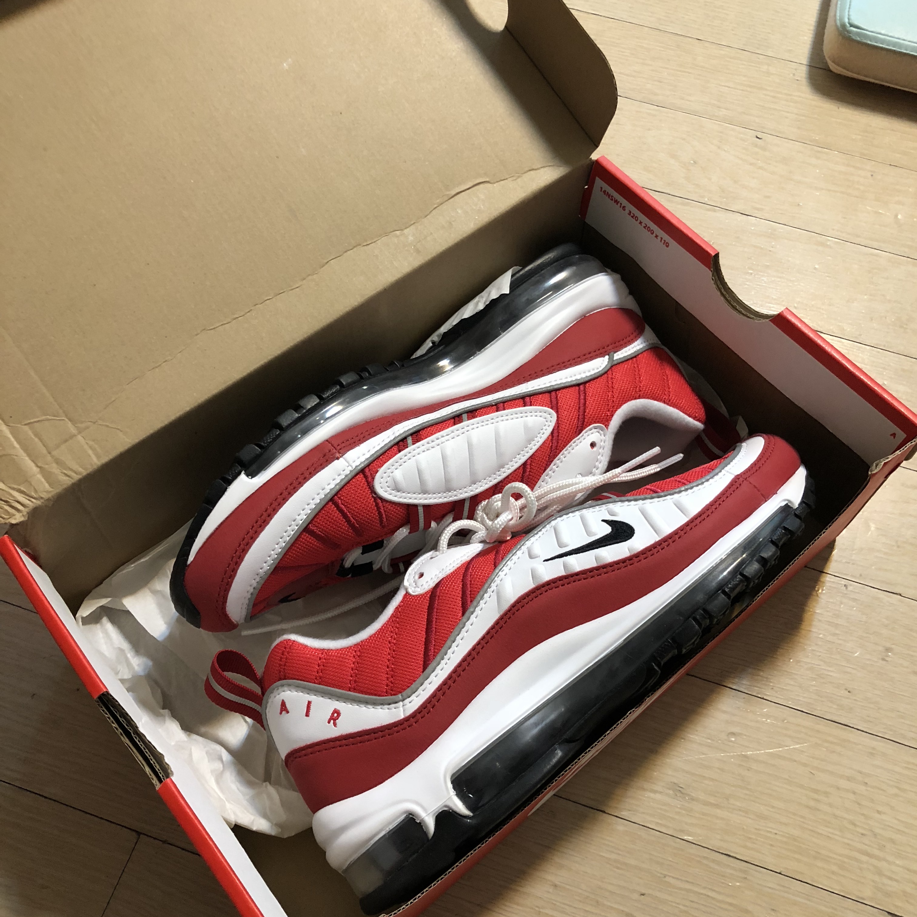 (W) Nike Air Max 98 Gym Red 착용 스타일
