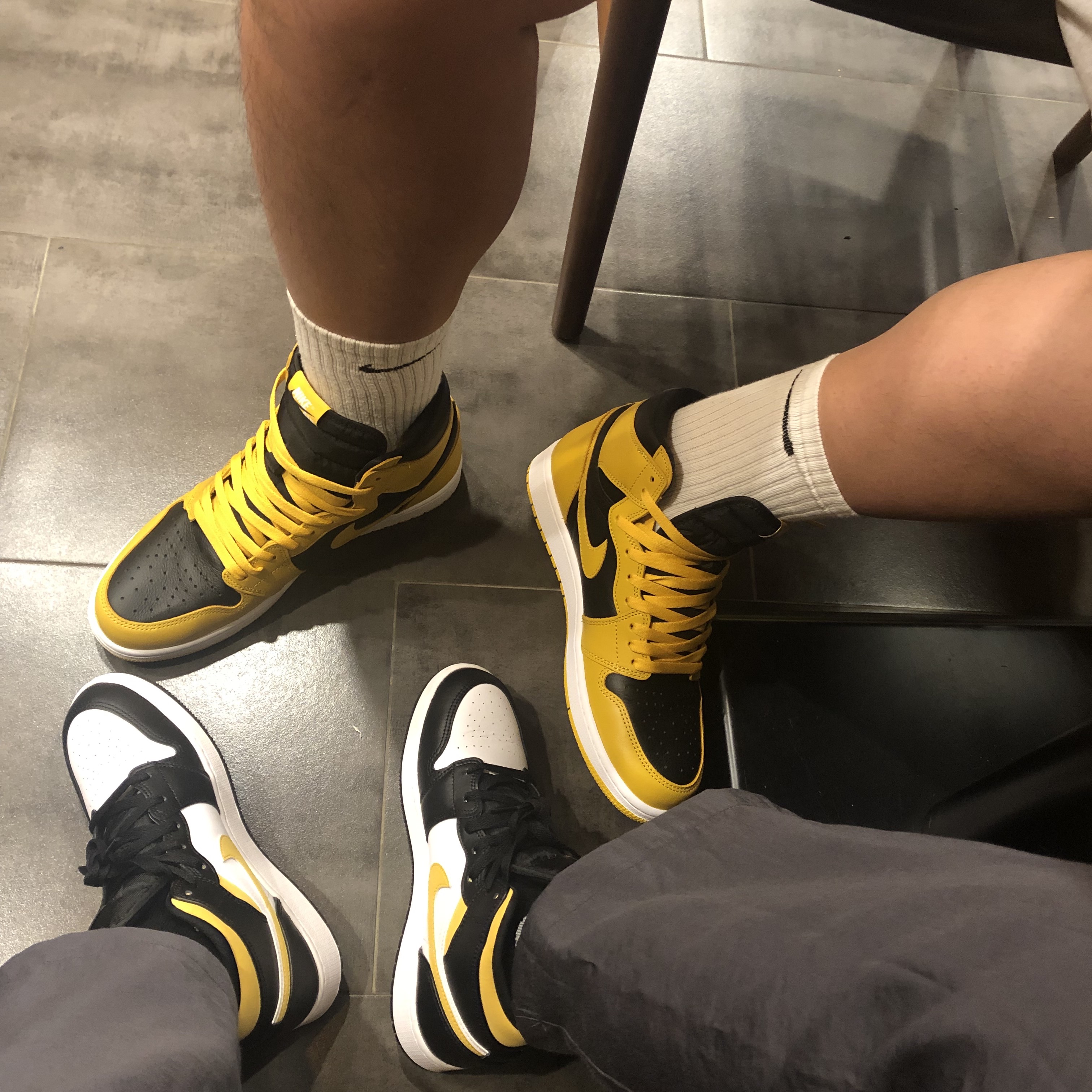 Jordan 1 Retro High OG Pollen, Jordan 1 Mid Pollen 착용 스타일 - 5