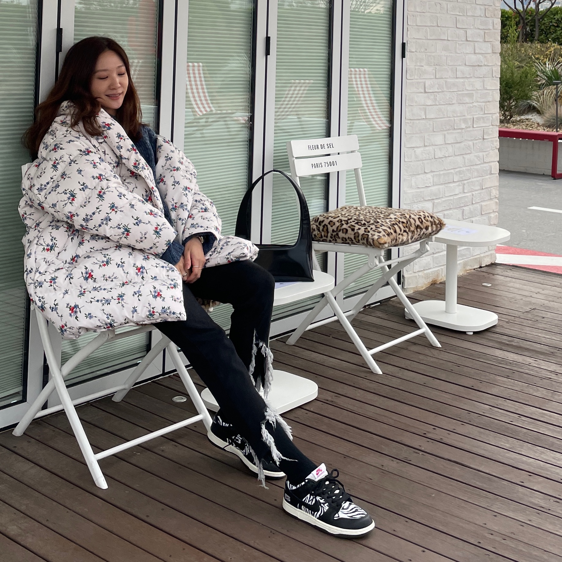 Nike x Quartersnacks SB Dunk Low Zebra Cake 착용 스타일 - 1