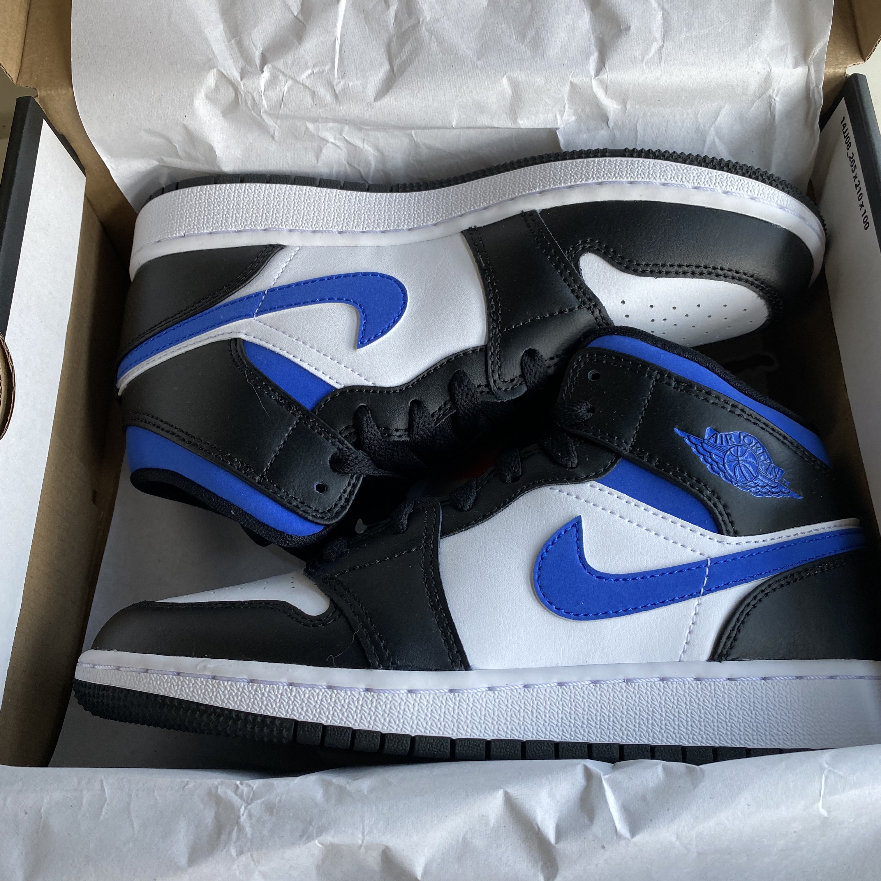(GS) Jordan 1 Mid Racer Blue 착용 스타일 - 2