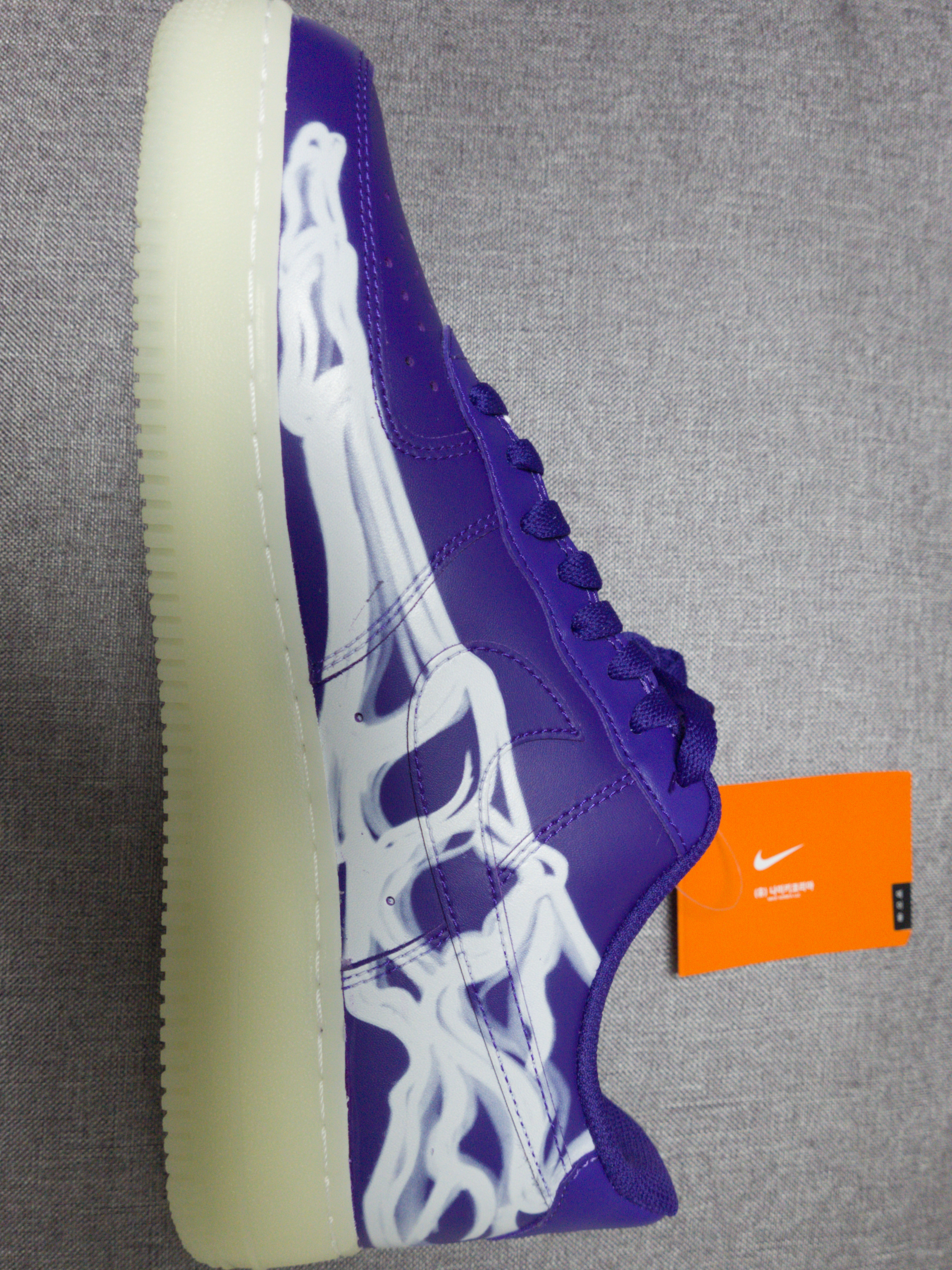 Nike Air Force 1 Low '07 Purple Skeleton 착용 스타일 - 2