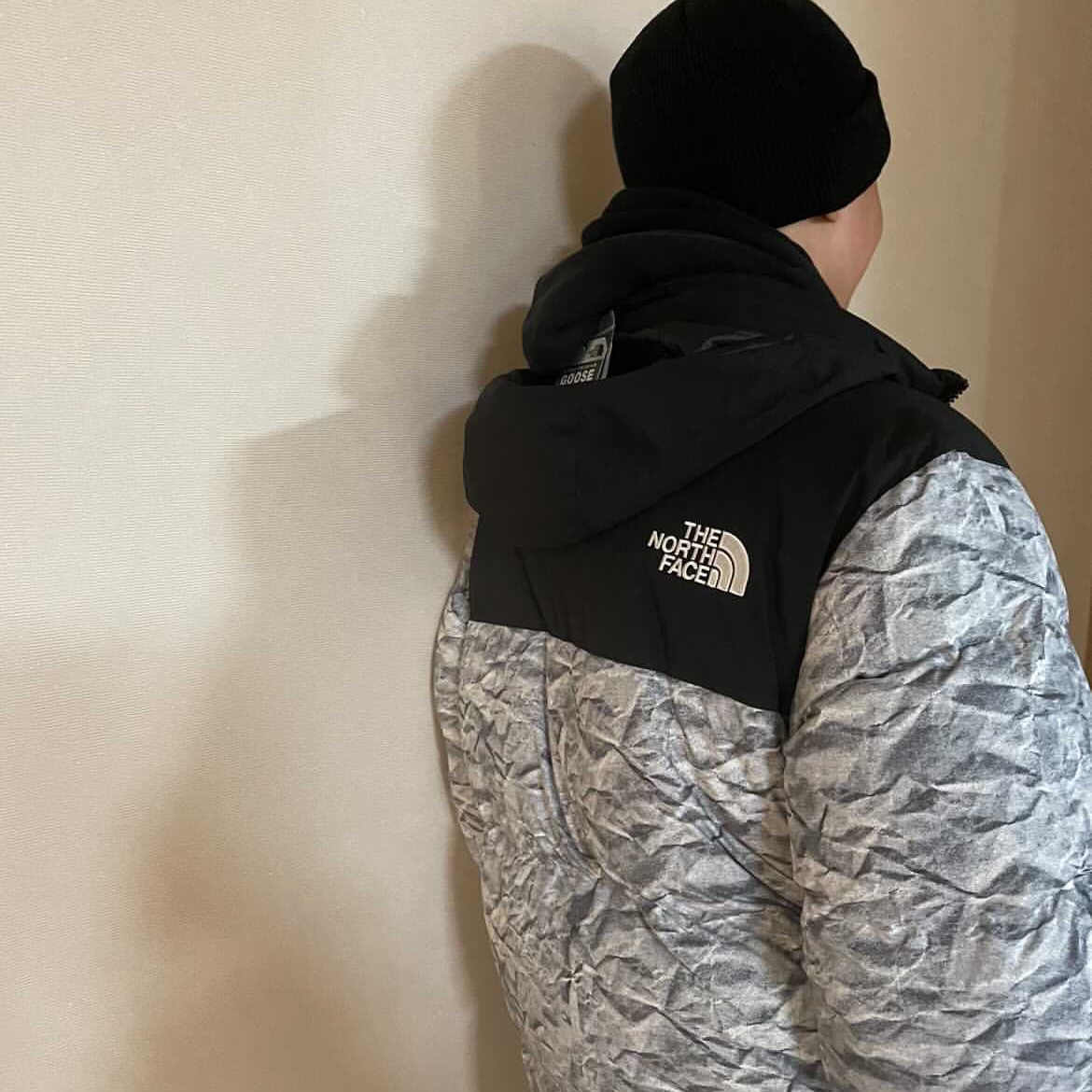 The North Face White Label Novelty Nuptse Down Jacket White 착용 스타일 - 2