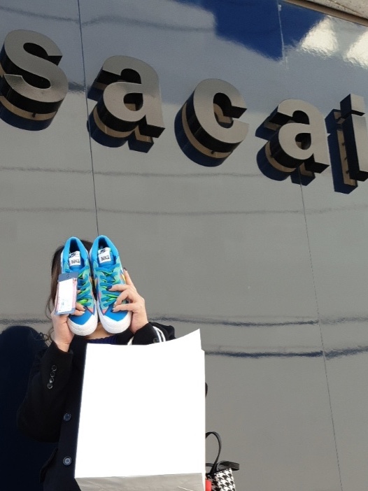 Nike x Sacai x Kaws Blazer Low Neptune Blue 착용 스타일 - 3