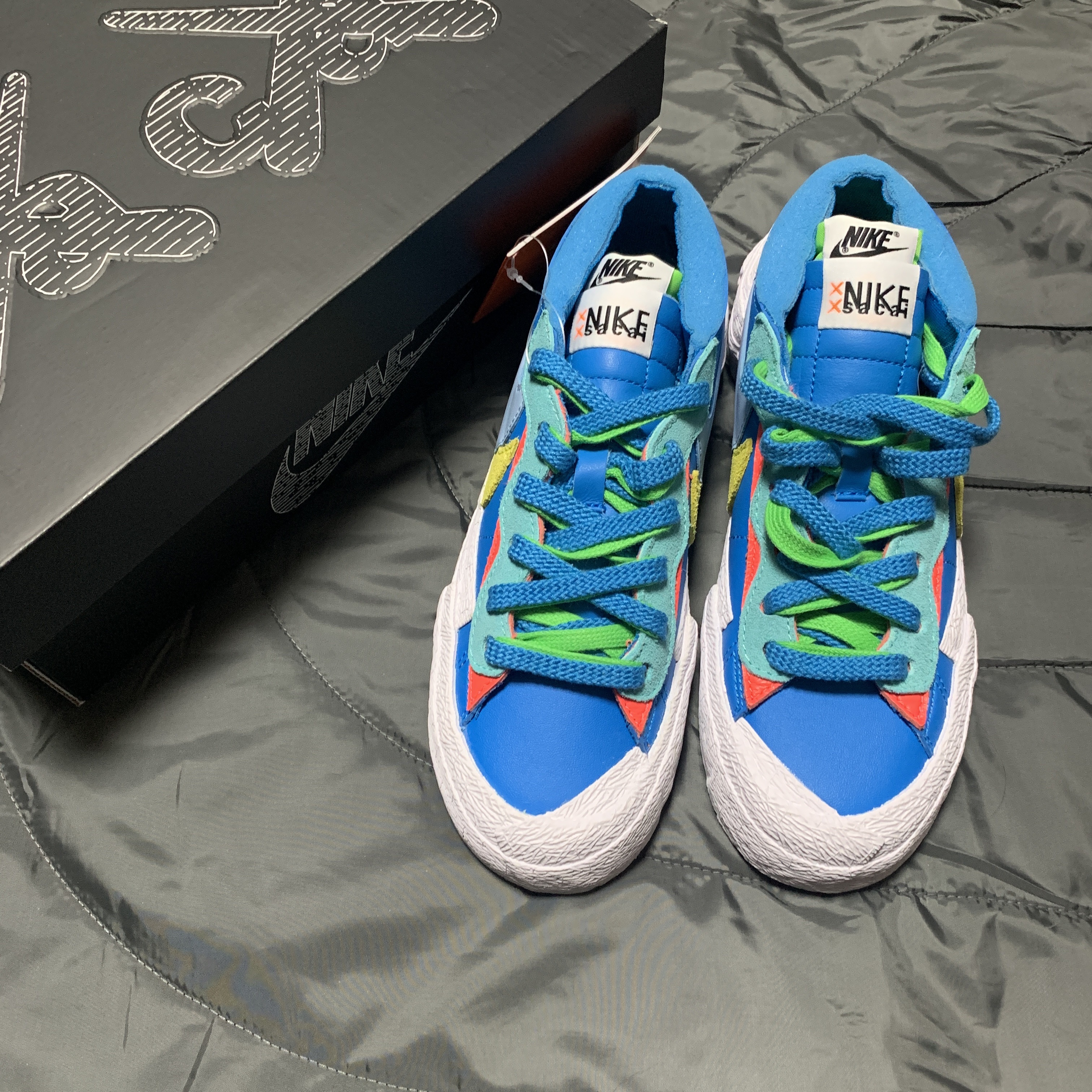 Nike x Sacai x Kaws Blazer Low Neptune Blue 착용 스타일 - 2