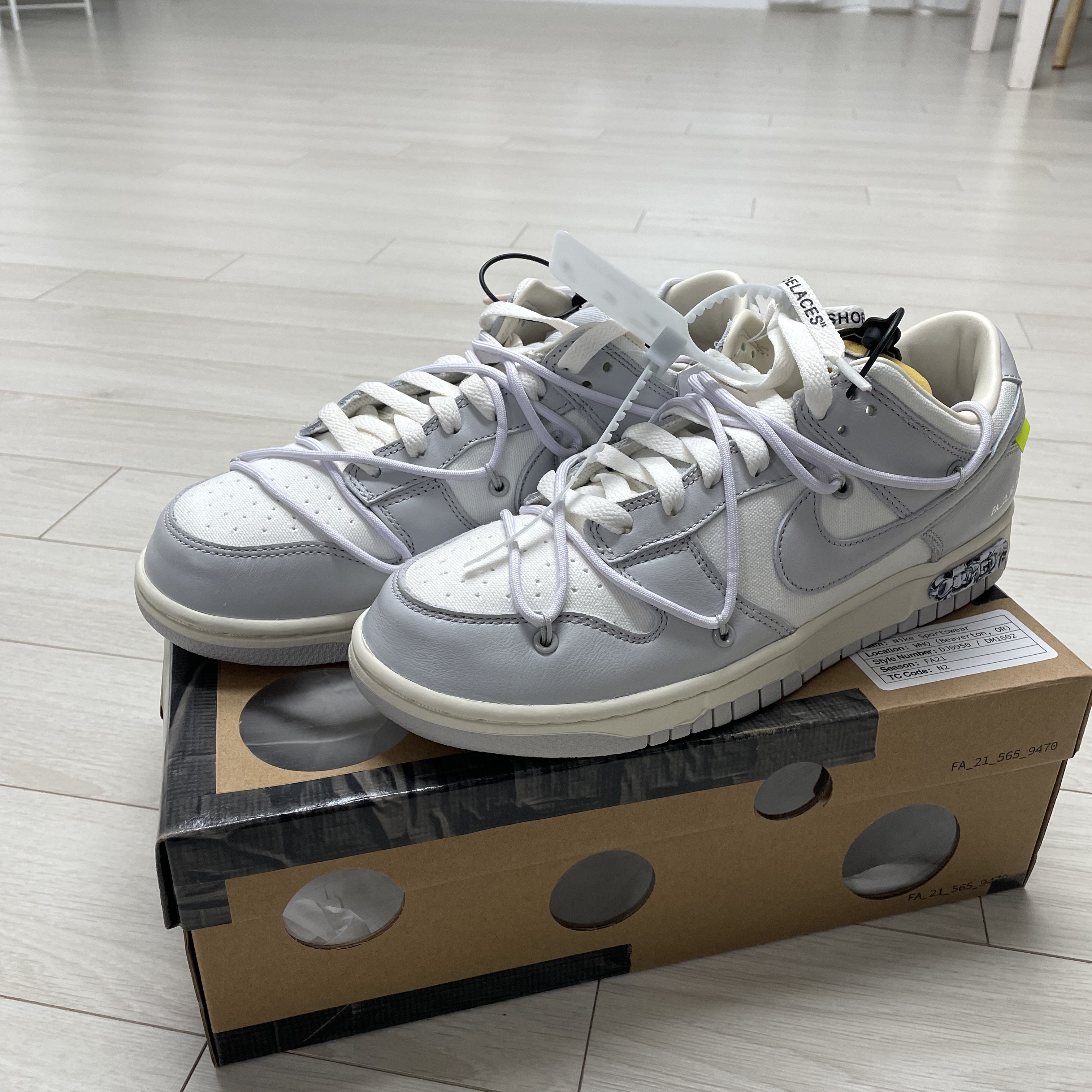 Nike x Off-White Dunk Low The 50 - Lot 49 착용 스타일