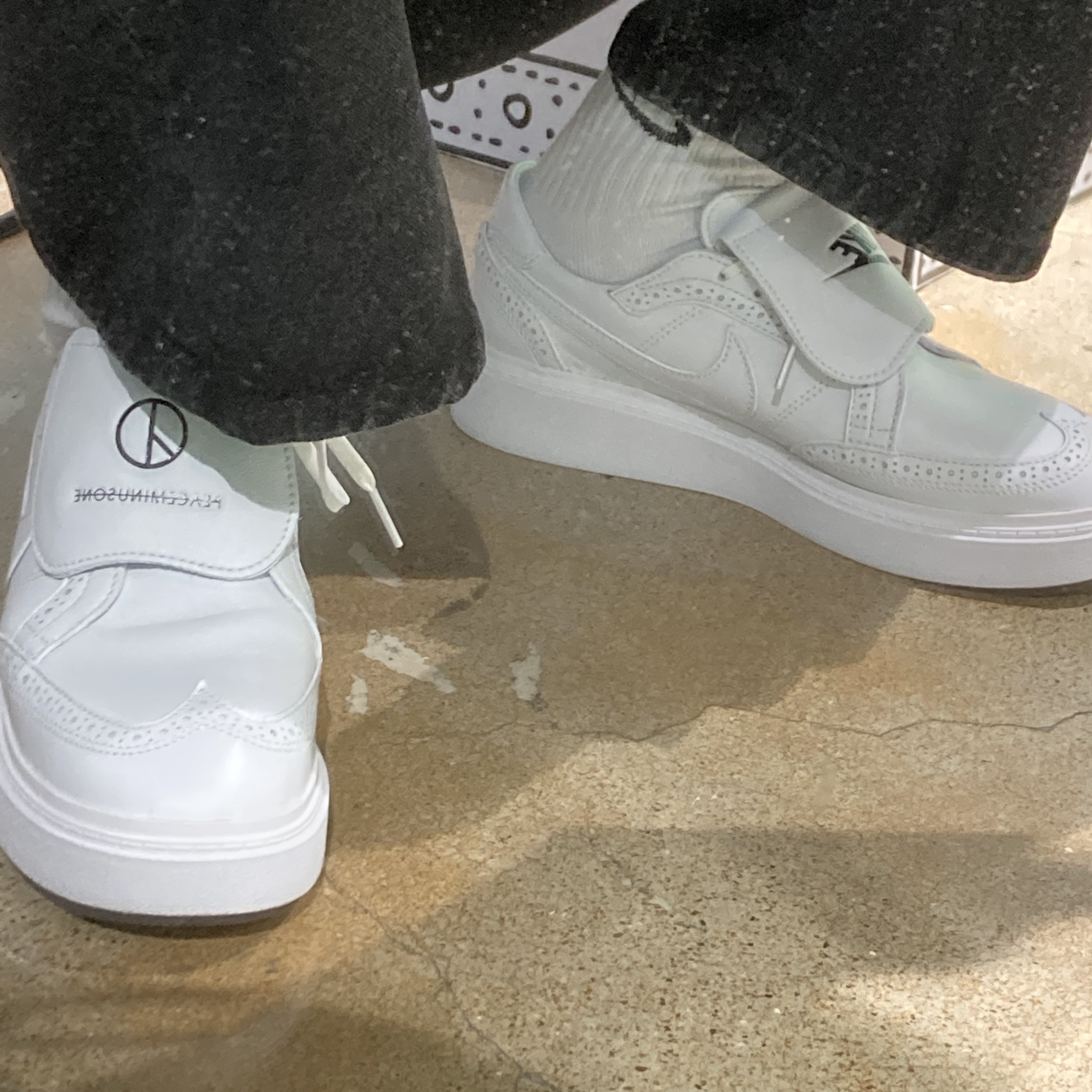 Nike x Peaceminusone Kwondo1 White 착용 스타일 - 2