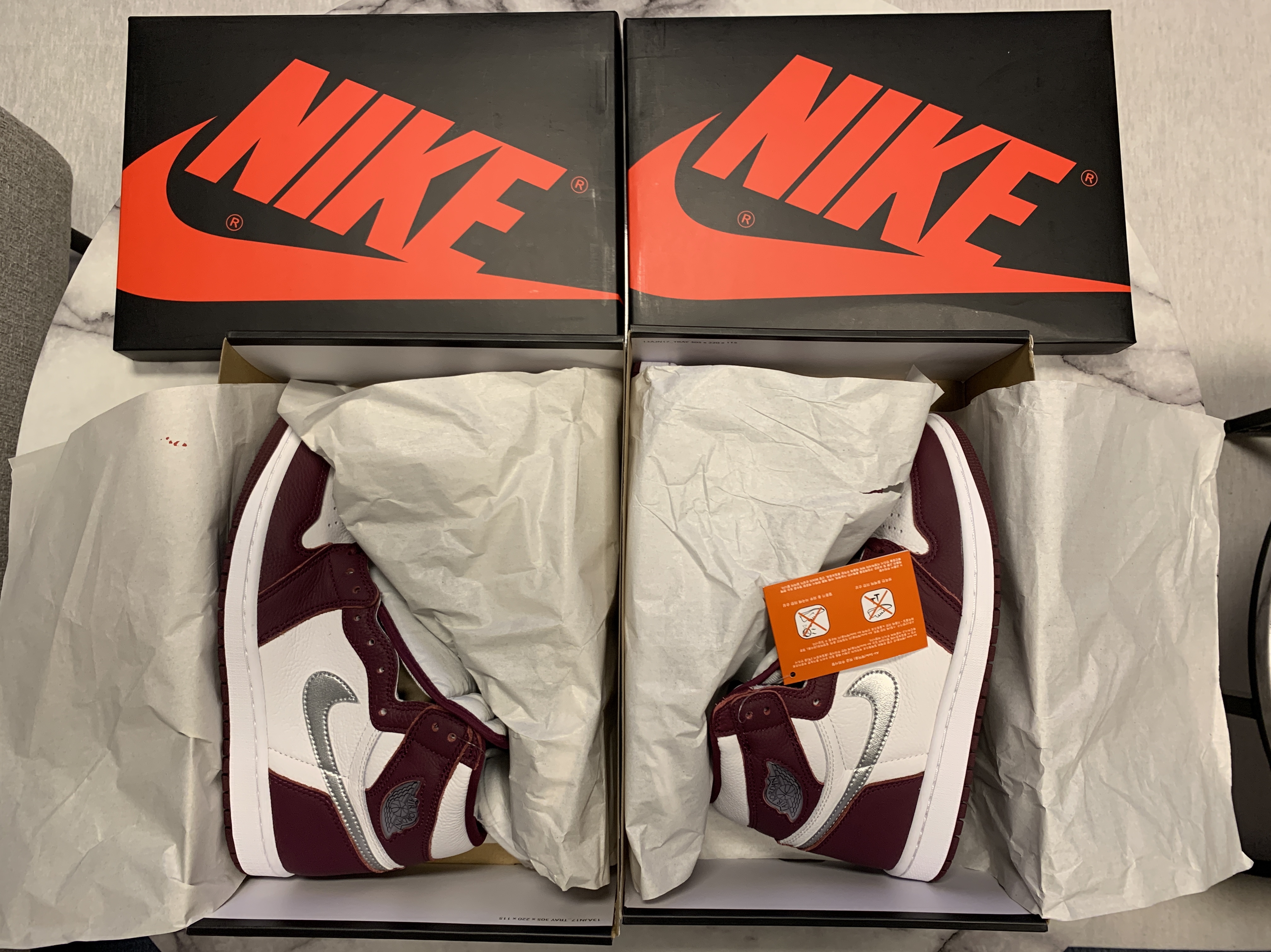 Jordan 1 Retro High OG Bordeaux 착용 스타일 - 2