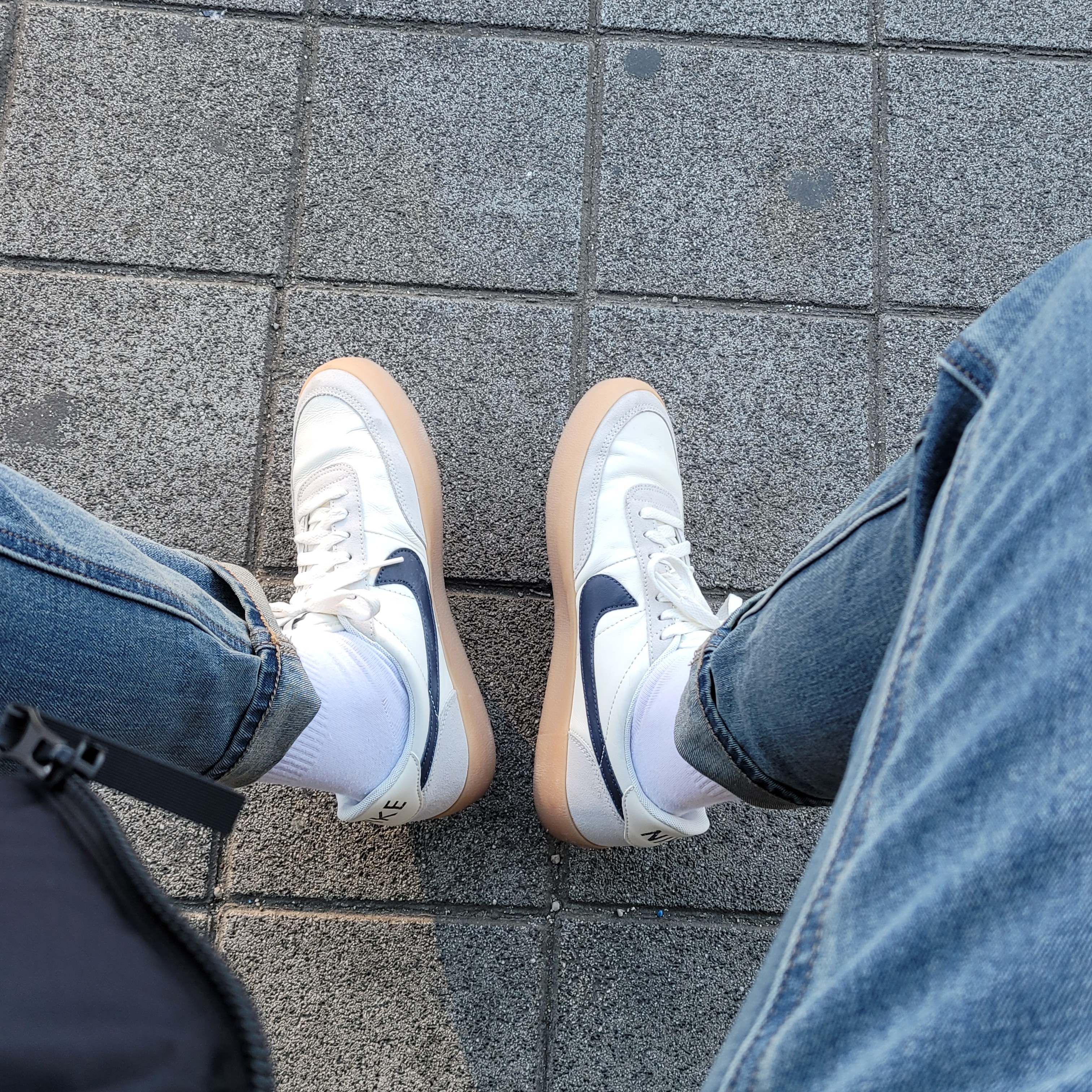Nike x J.Crew Killshot 2 Sail Midnight Navy 착용 스타일