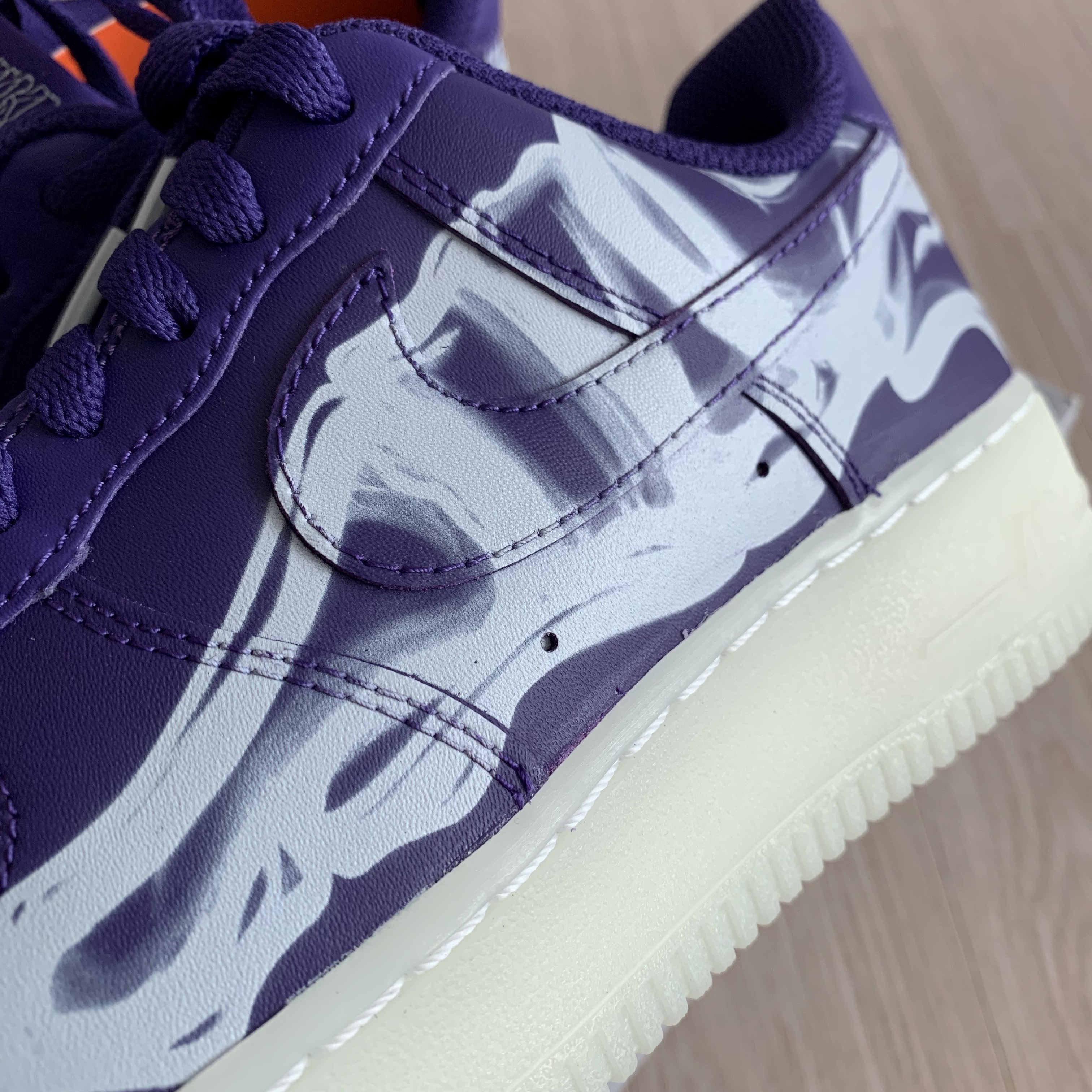 Nike Air Force 1 Low '07 Purple Skeleton 착용 스타일 - 3