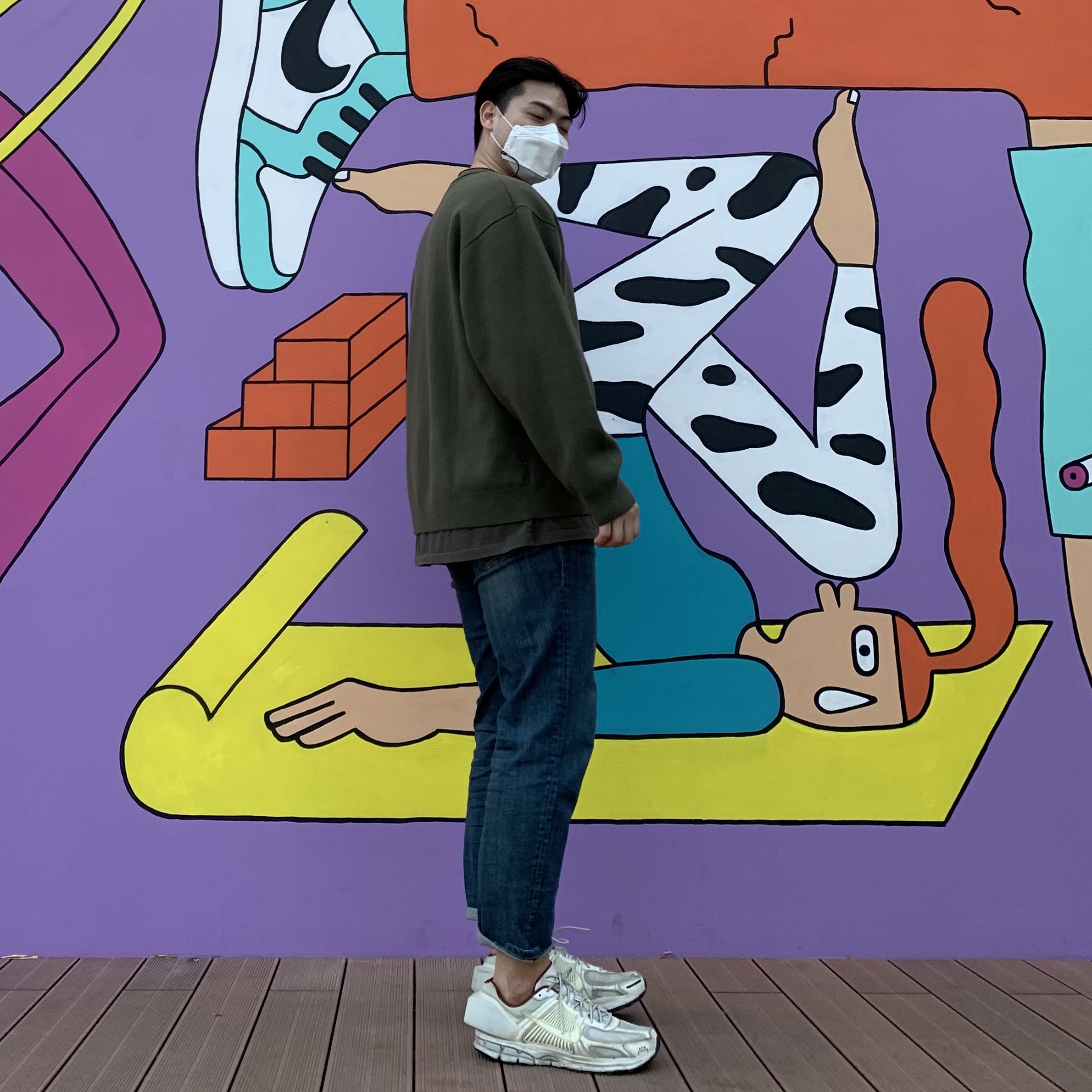 Nike x A-Cold-Wall Zoom Vomero 5 Sail 착용 스타일