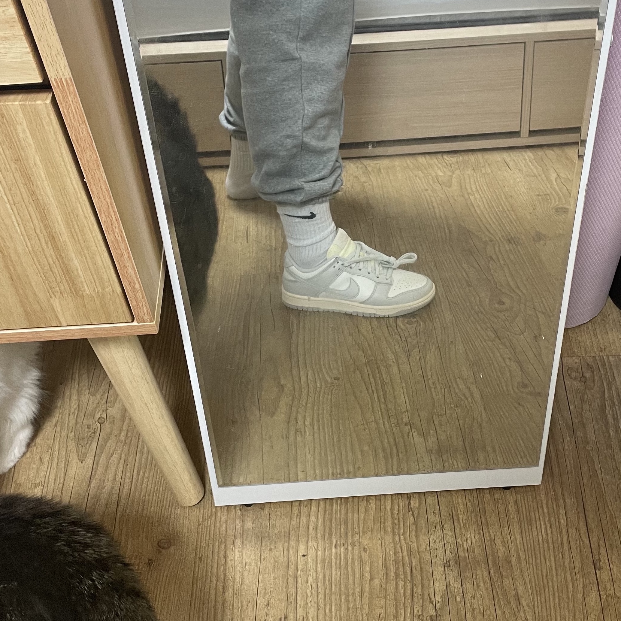 (W) Nike Dunk Low Light Bone 착용 스타일