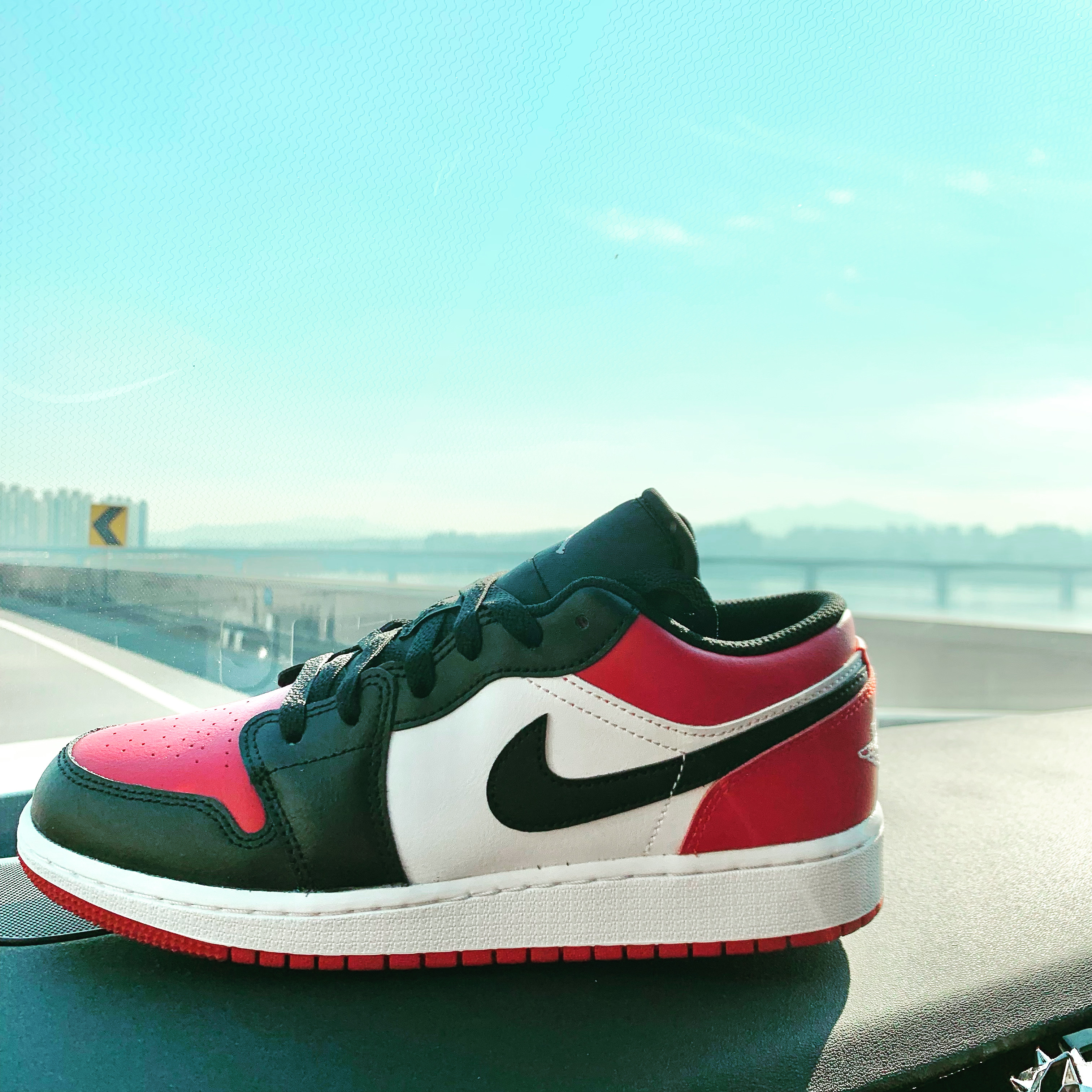 (GS) Jordan 1 Low Bred Toe 착용 스타일