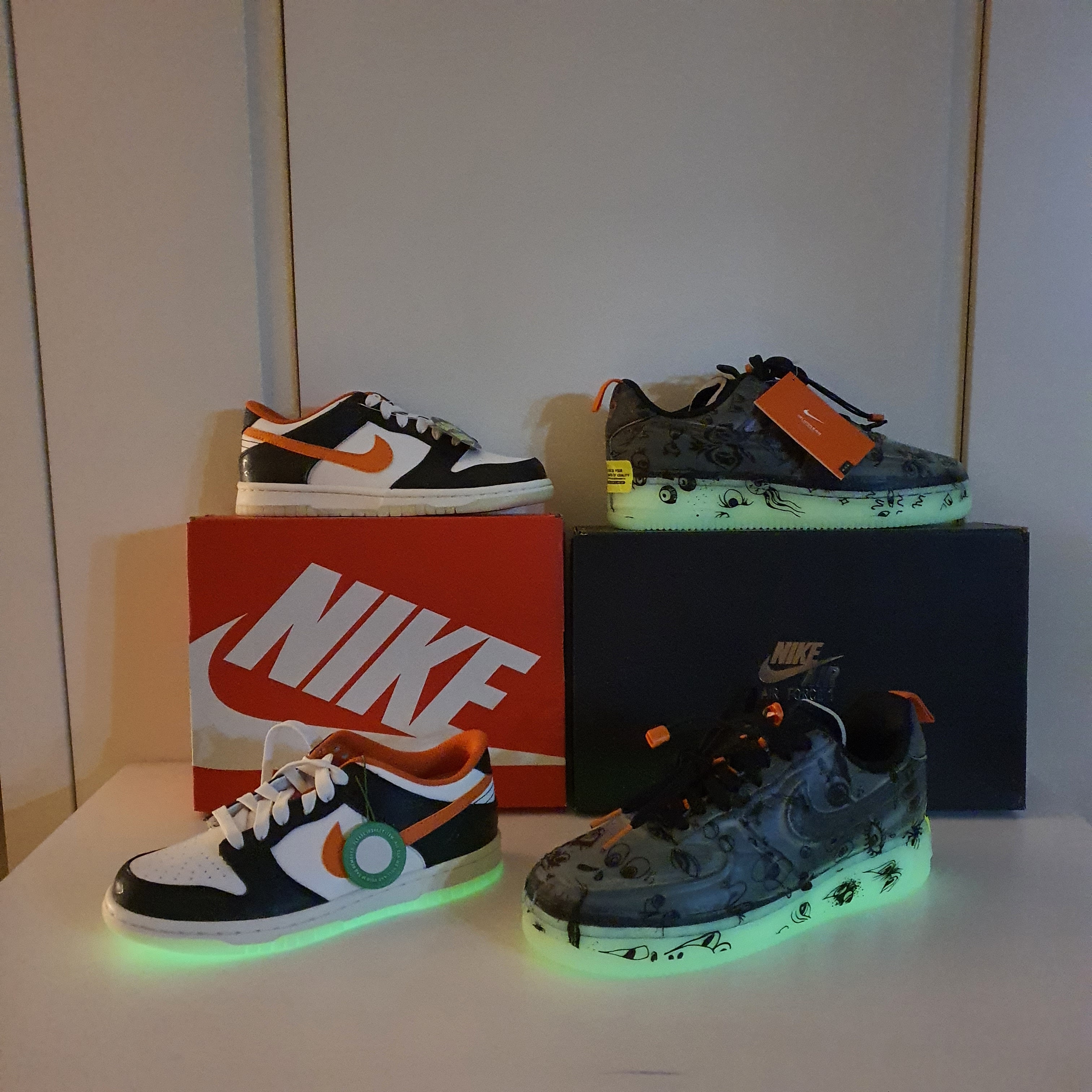 (GS) Nike Dunk Low PRM Halloween, Nike Air Force 1 Low Experimental Halloween 착용 스타일 - 5