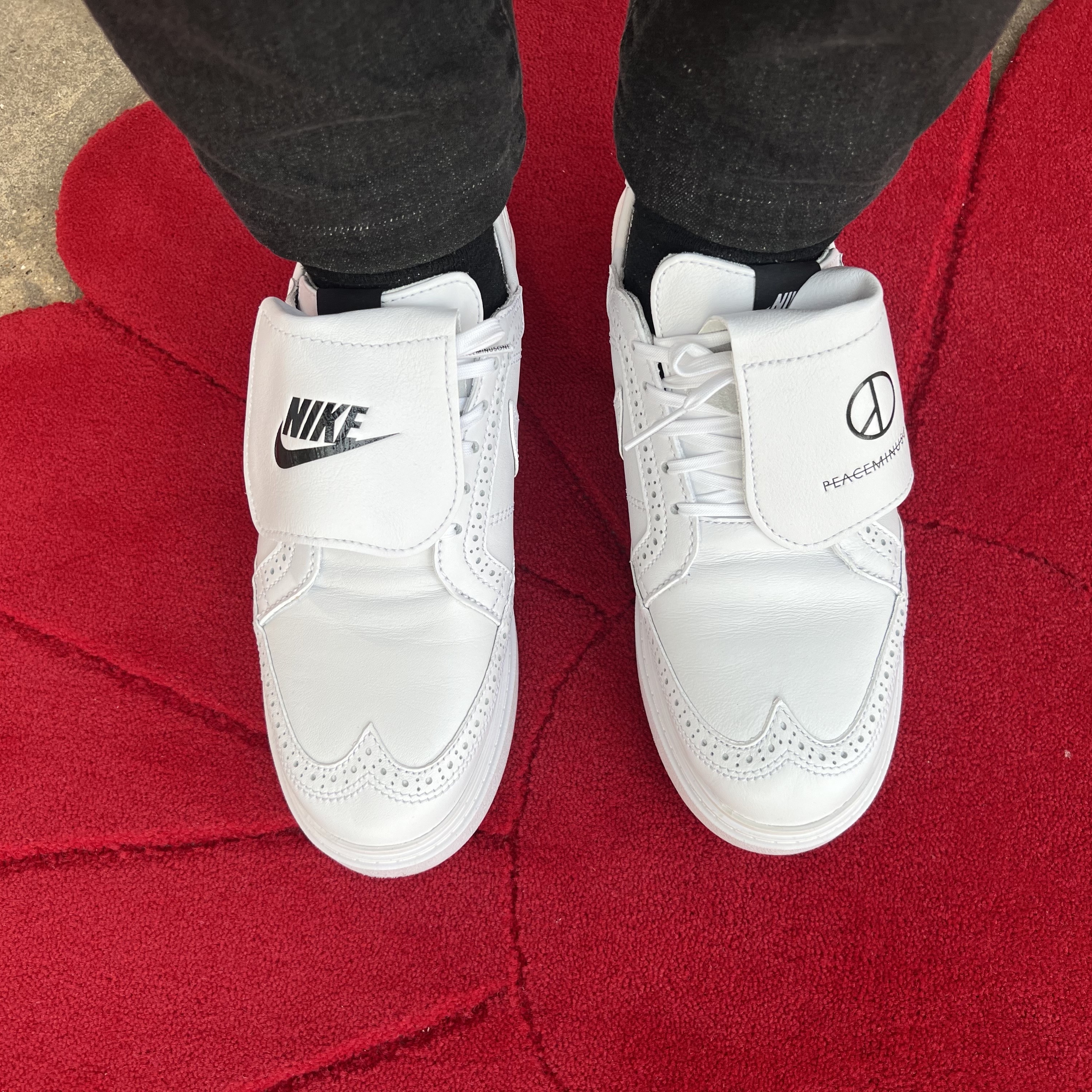 Nike x Peaceminusone Kwondo1 White 착용 스타일 - 3