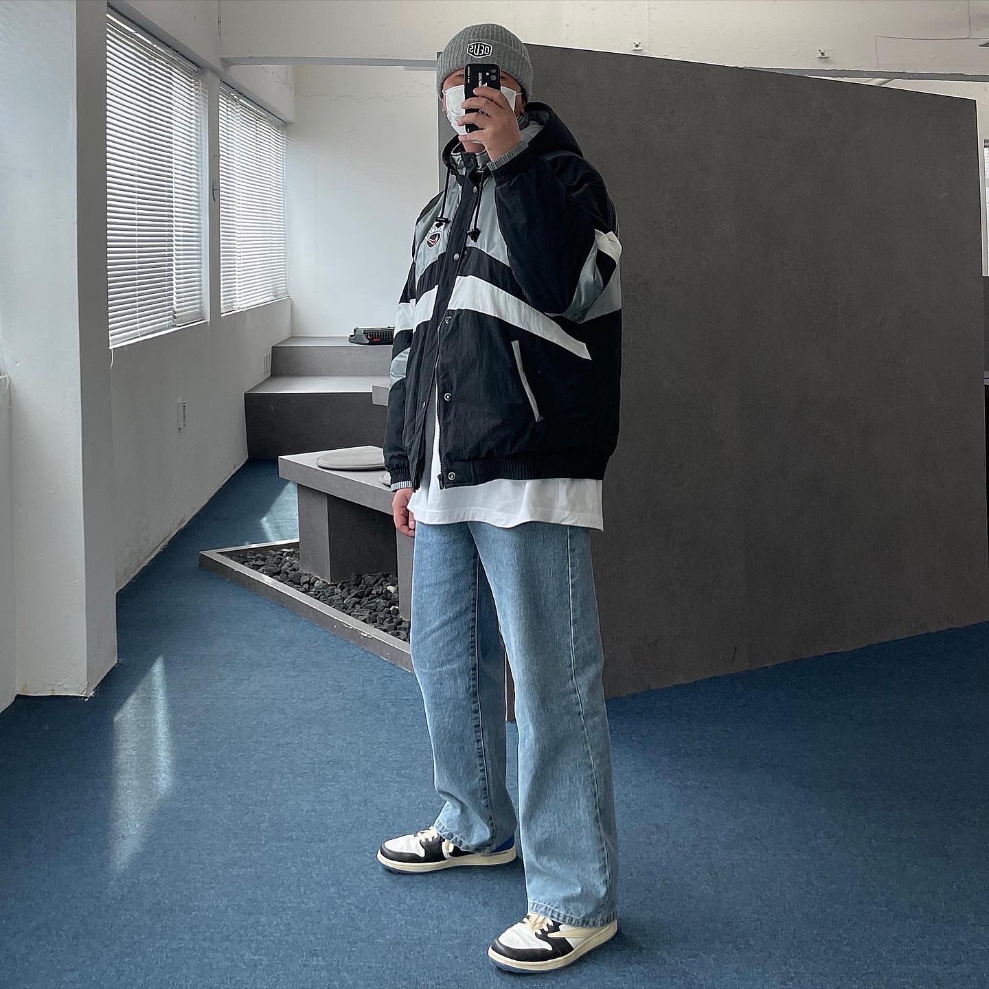 Supreme x Nike Hooded Sport Jacket Silver - 19SS, Jordan 1 x Travis Scott x Fragment Retro Low OG SP Military Blue 착용 스타일 - 5