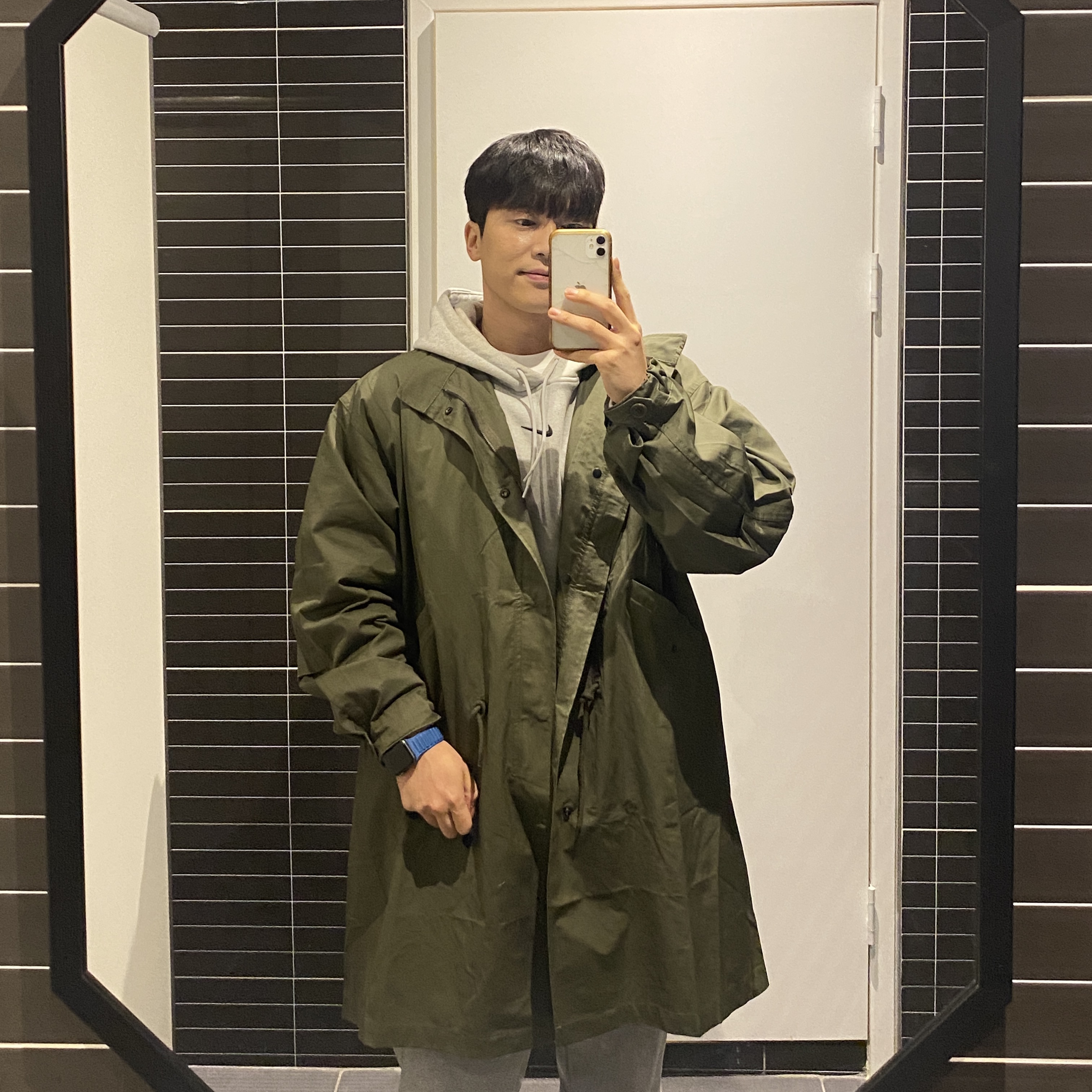 Nike x Drake Nocta Cardinal Stock Essential Hoodie Grey - US/EU 착용 스타일