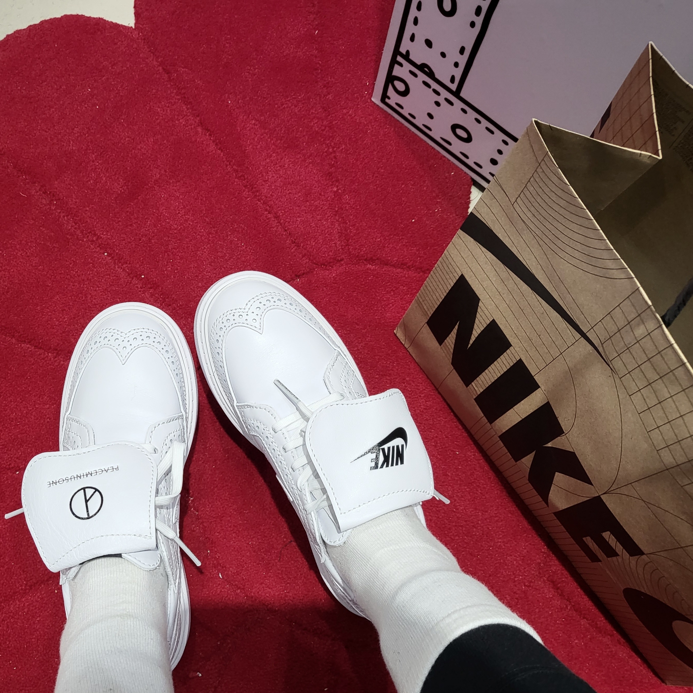 Nike x Peaceminusone Kwondo1 White 착용 스타일 - 1