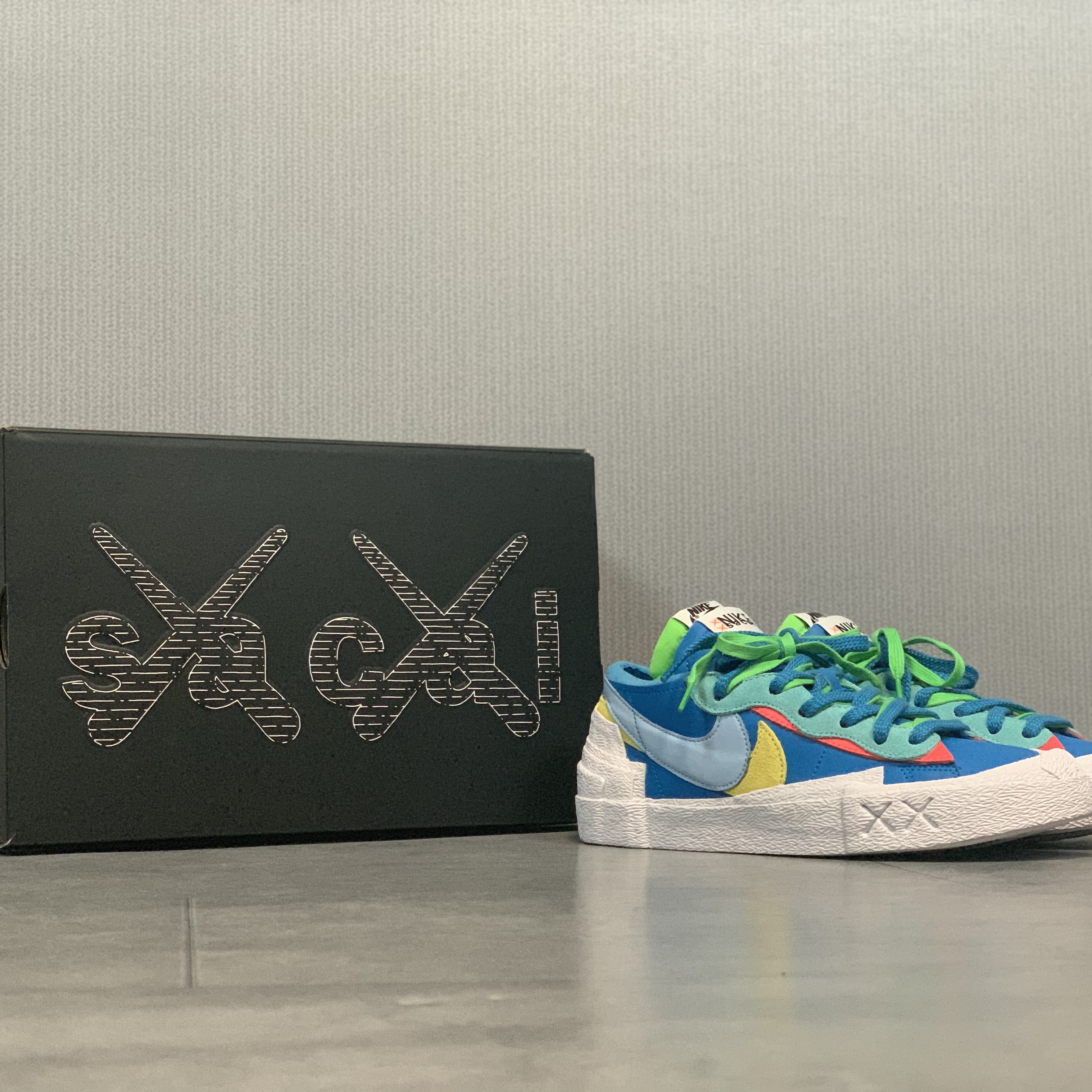 Nike x Sacai x Kaws Blazer Low Neptune Blue 착용 스타일 - 2