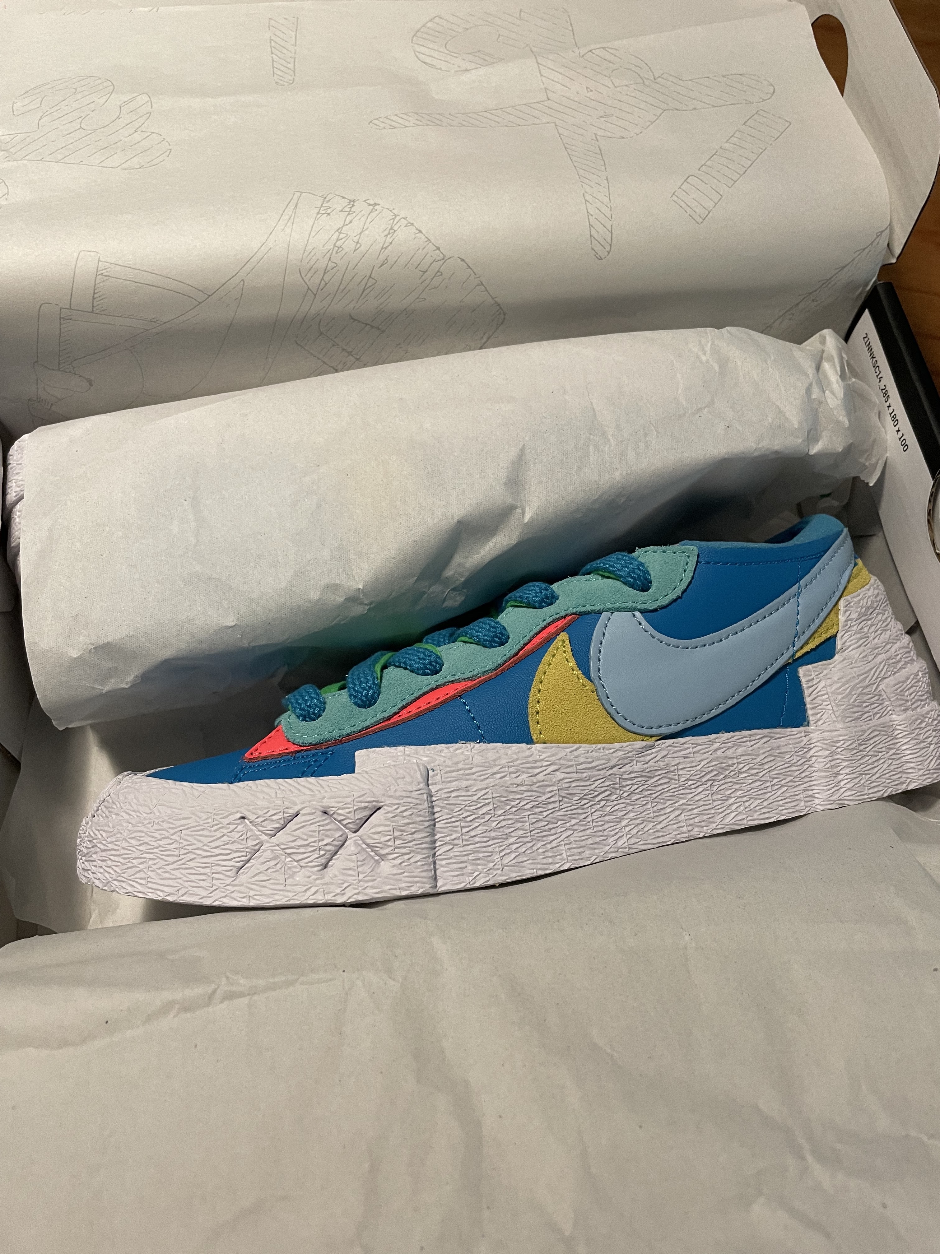 Nike x Sacai x Kaws Blazer Low Neptune Blue 착용 스타일 - 3