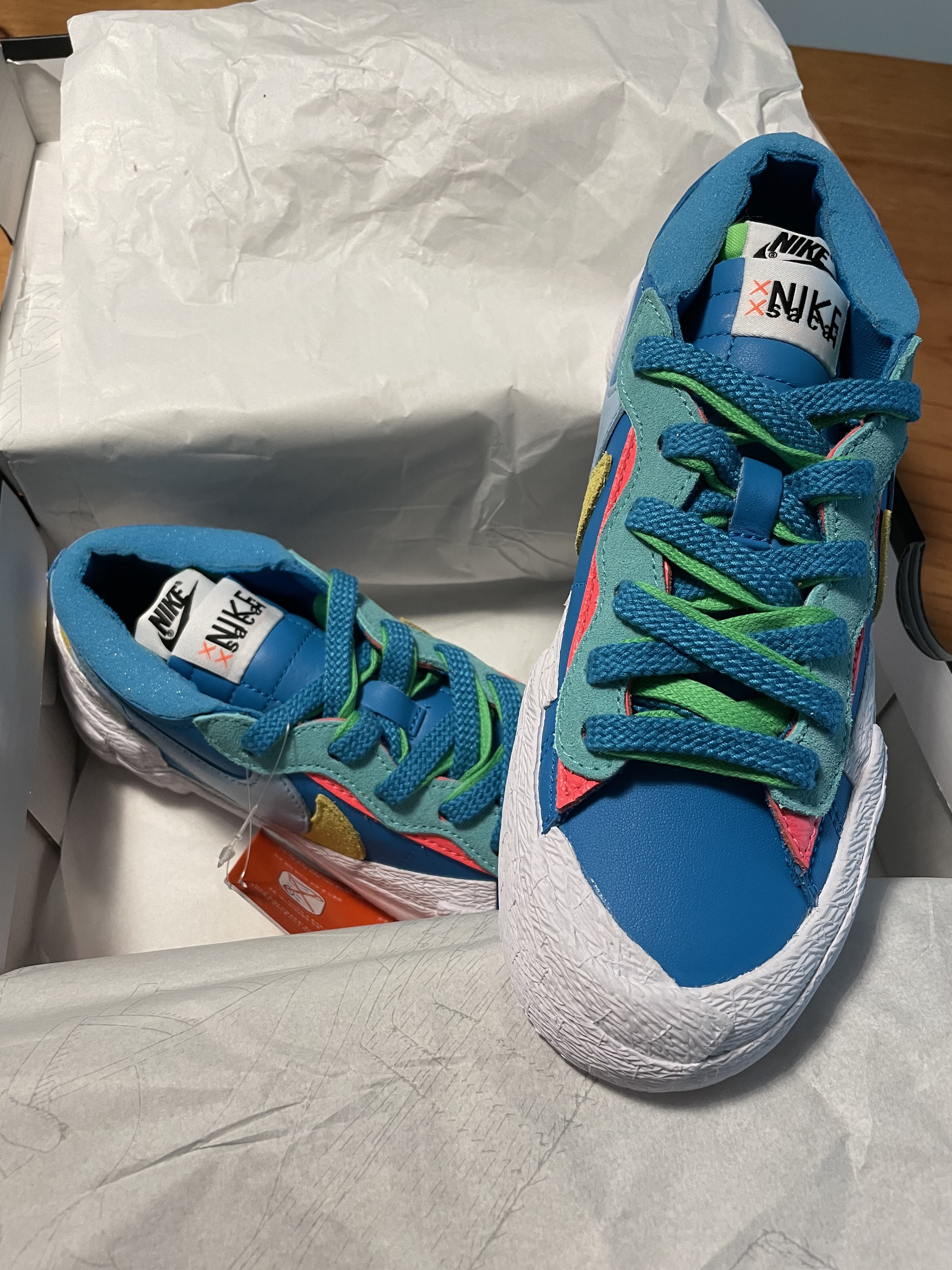 Nike x Sacai x Kaws Blazer Low Neptune Blue 착용 스타일 - 2