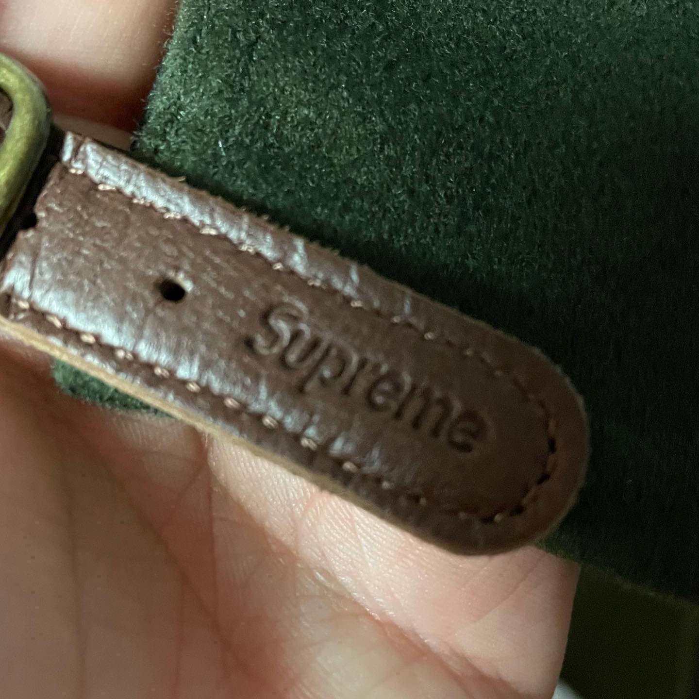 Supreme Wool S Logo 6-Panel Olive - 21FW 착용 스타일 - 3