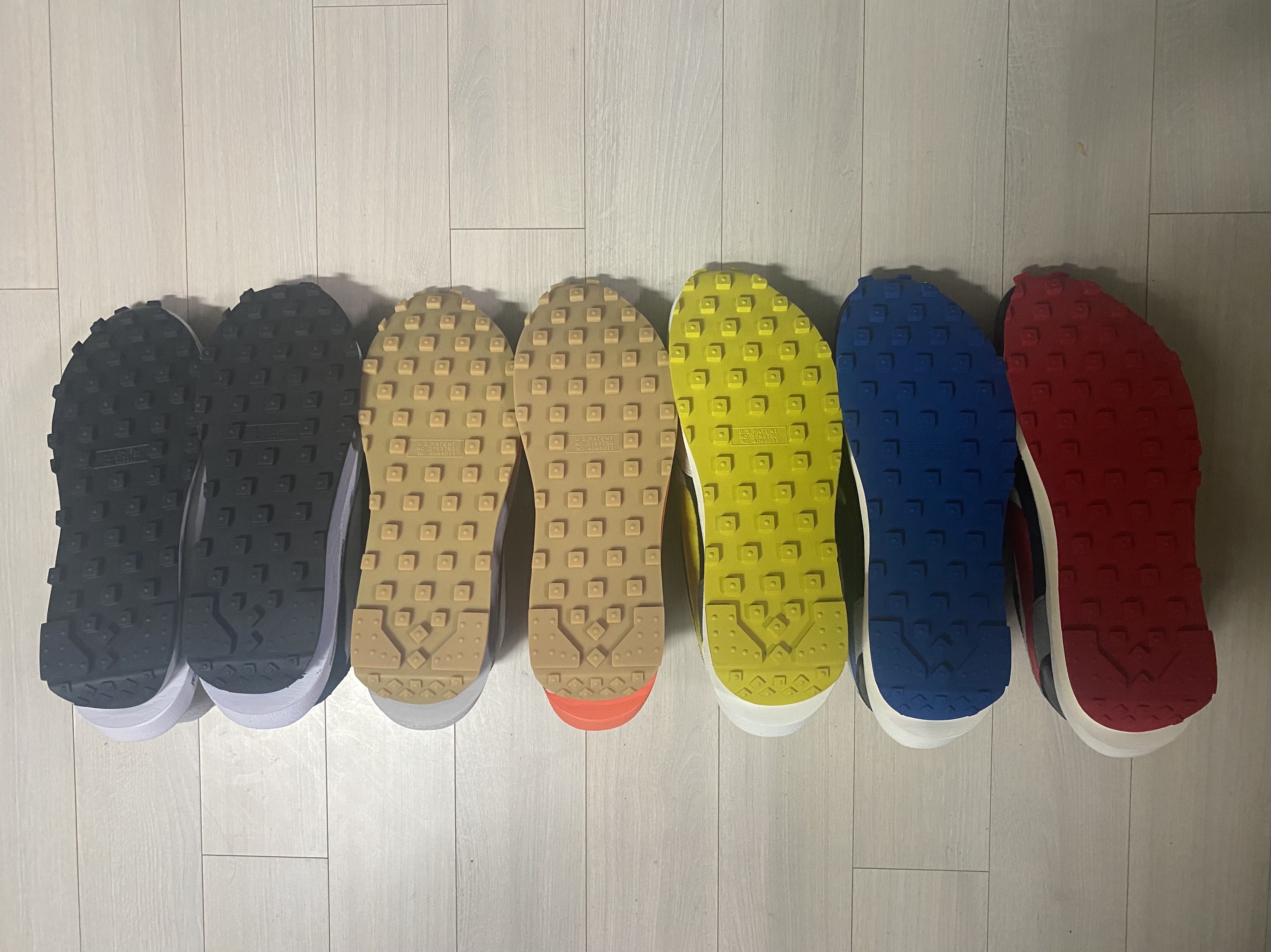 Nike x Sacai x Fragment LDWaffle Light Smoke Grey, Nike x Sacai x Fragment LDWaffle Blackened Blue 착용 스타일 - 5