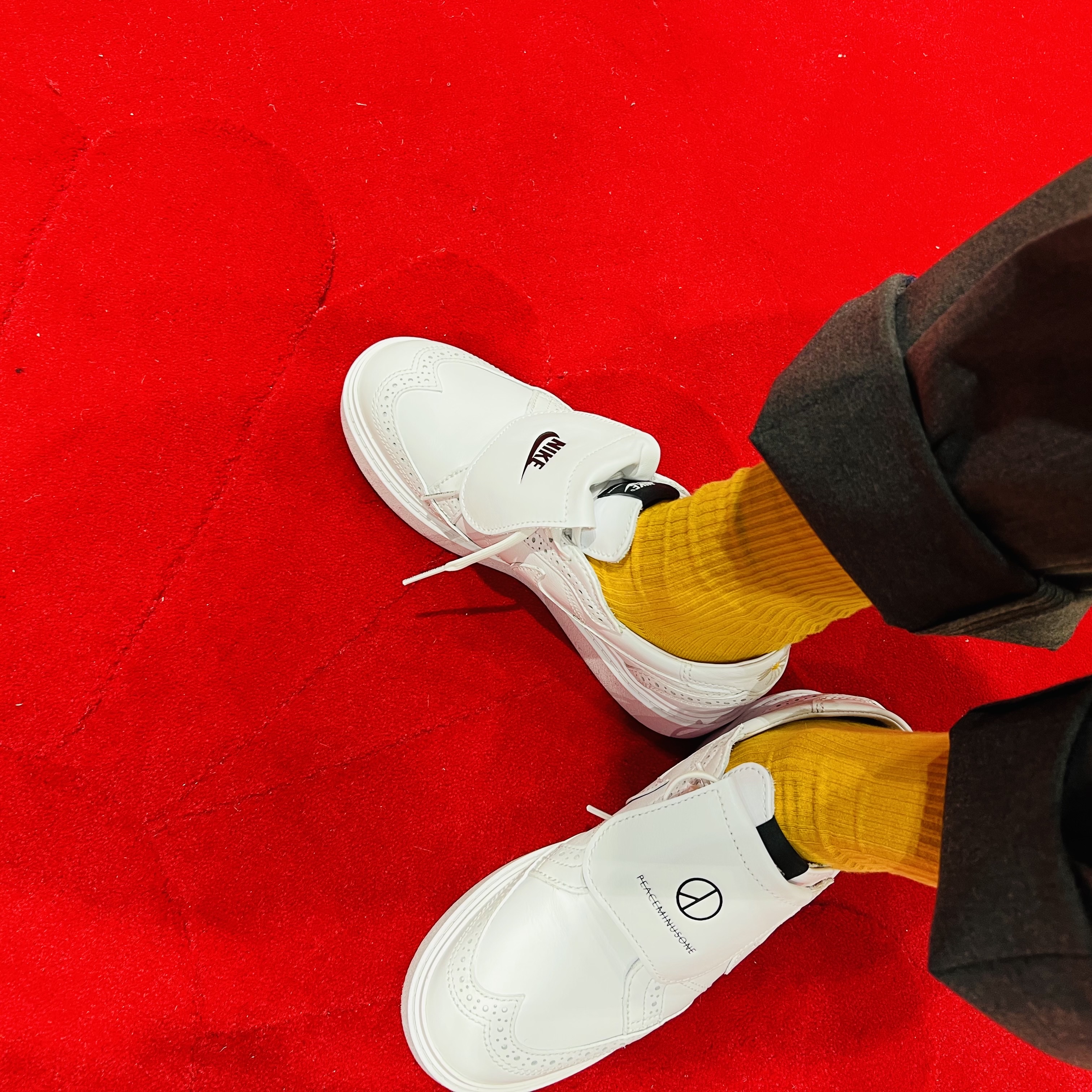 Nike x Peaceminusone Kwondo1 White 착용 스타일