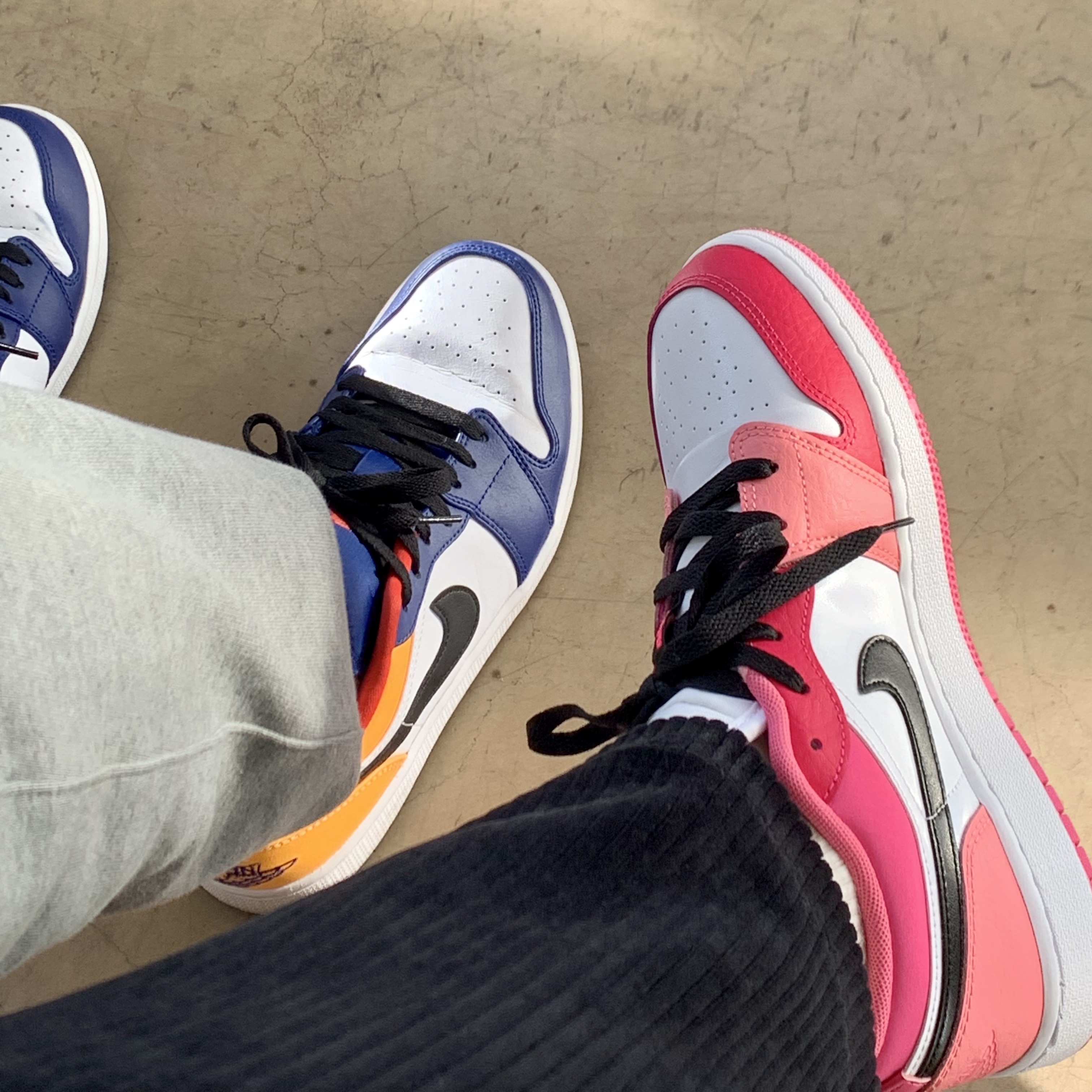 (GS) Jordan 1 Low Rush Pink 착용 스타일