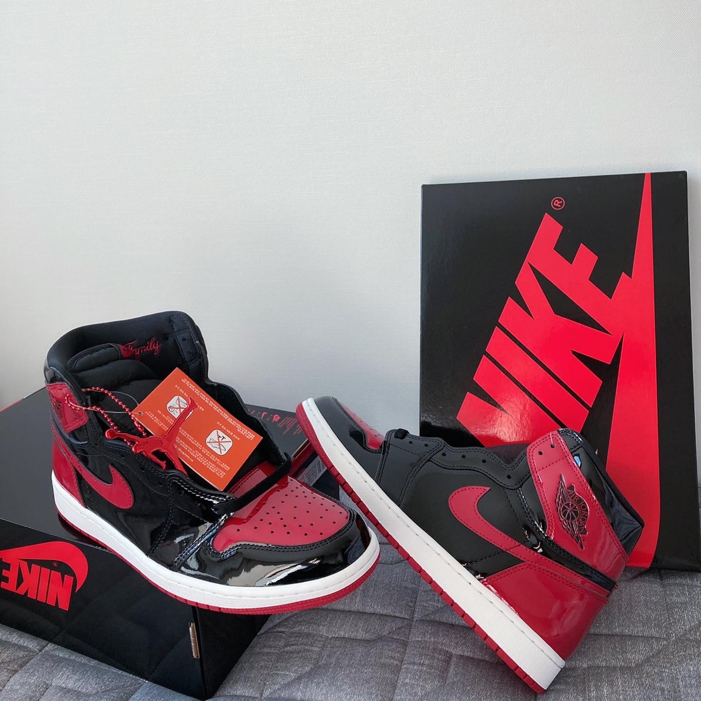 Jordan 1 Retro High OG Patent Bred 착용 스타일
