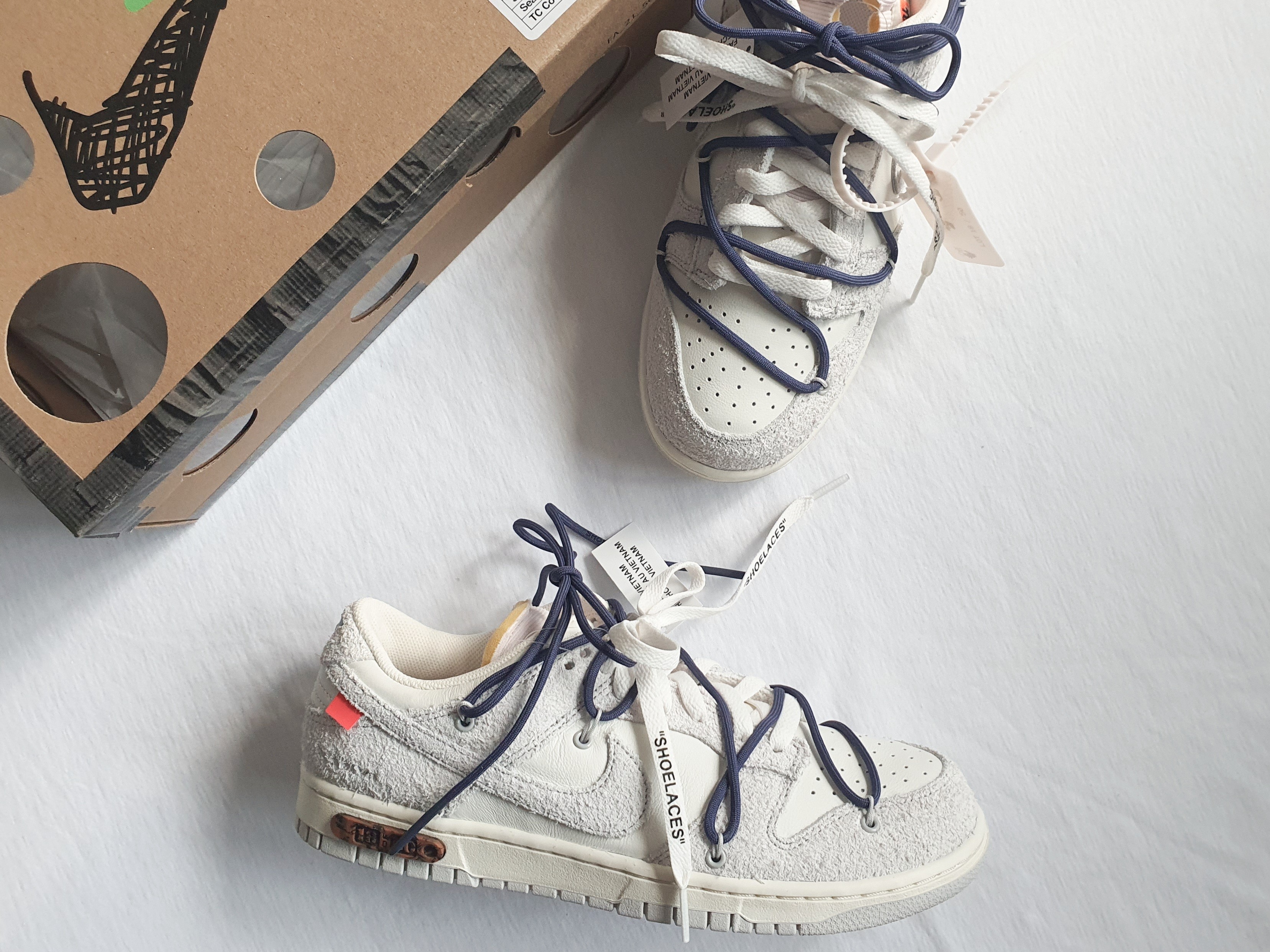 Nike x Off-White Dunk Low The 50 - Lot 18 착용 스타일 - 1