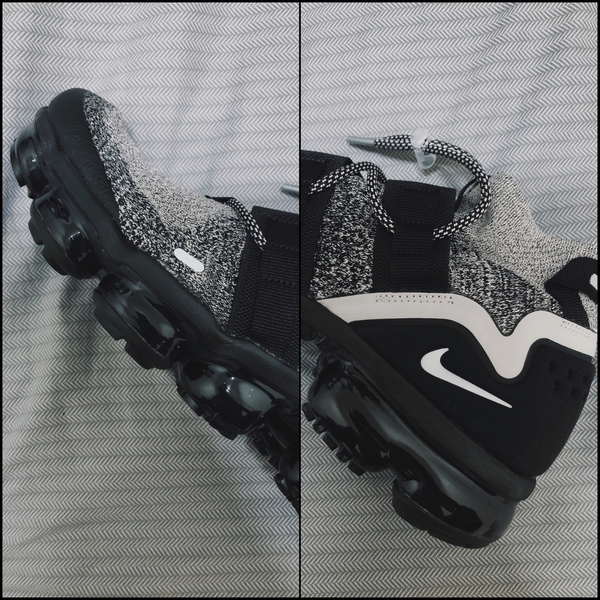 Nike Air VaporMax Utility Moon Particle Black 착용 스타일 - 4